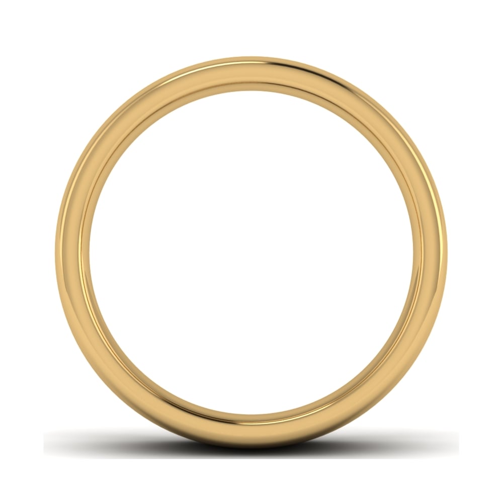 18ct Yellow Gold 5mm Slight Court Wedding Ring (Medium Weight)