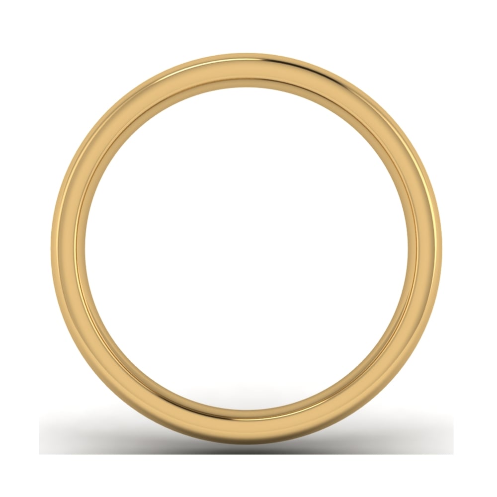 18ct Yellow Gold 6mm Court Wedding Ring (Medium Weight)