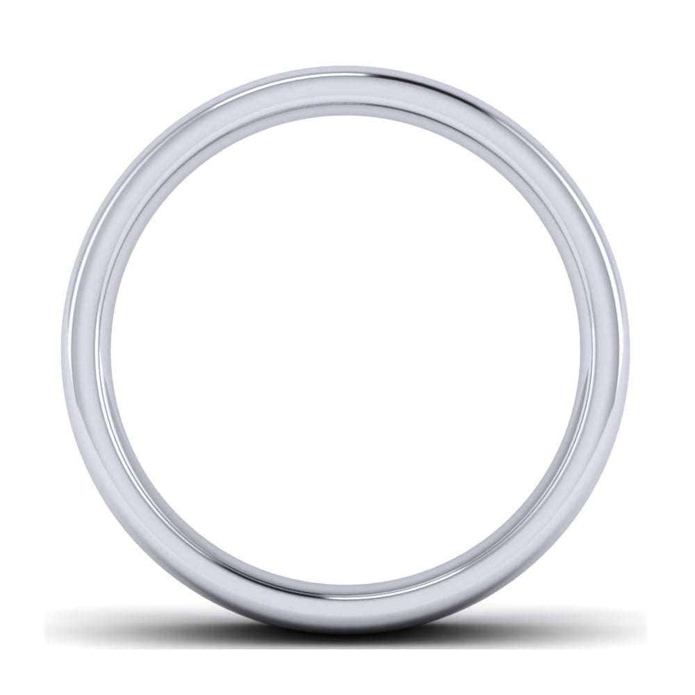 18ct White Gold 5mm Slight Court Wedding Ring (Medium Weight)