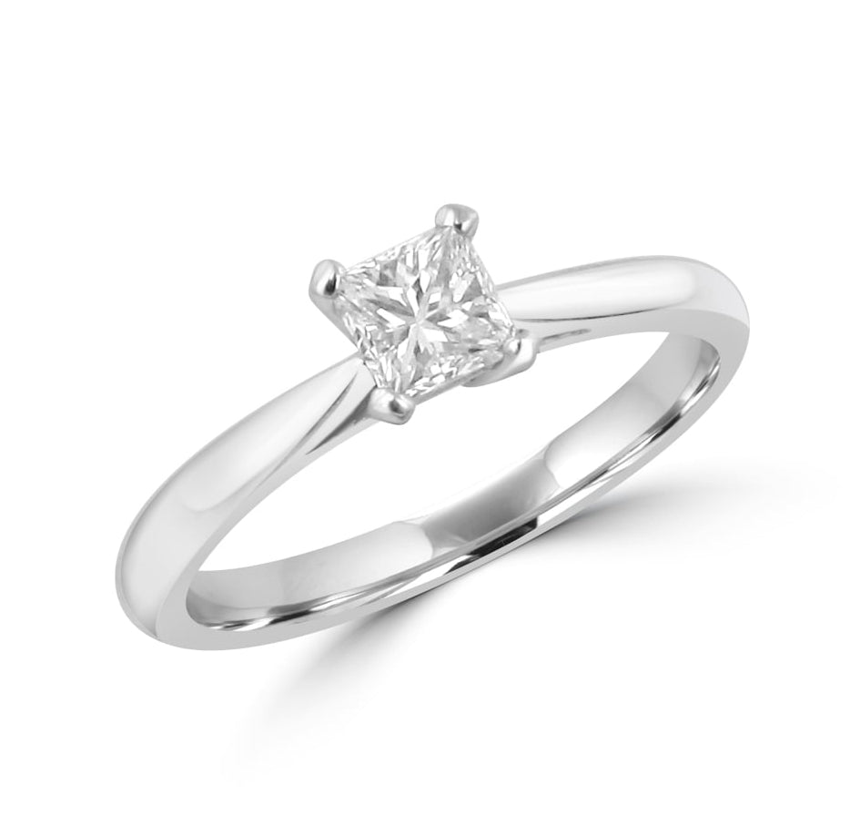 Princess HRD Certified Diamond 0.41ct  Engagement Ring
