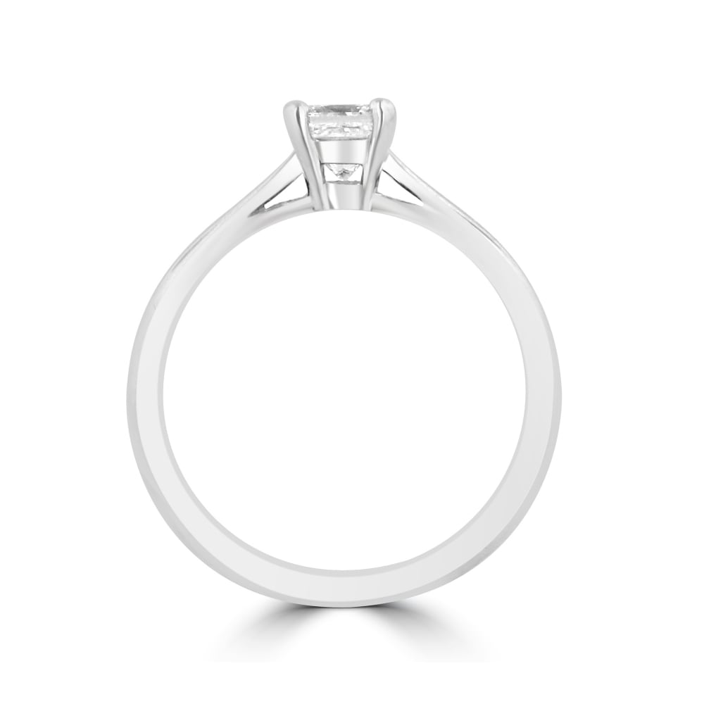 Princess HRD Certified Diamond 0.41ct  Engagement Ring
