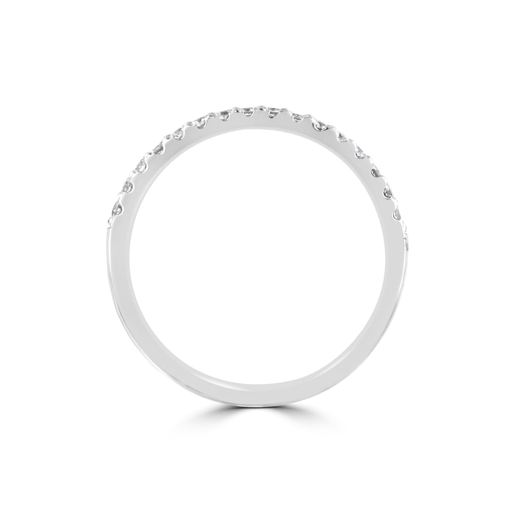 Platinum 0.24ct Claw Set Round Diamond Wedding Ring