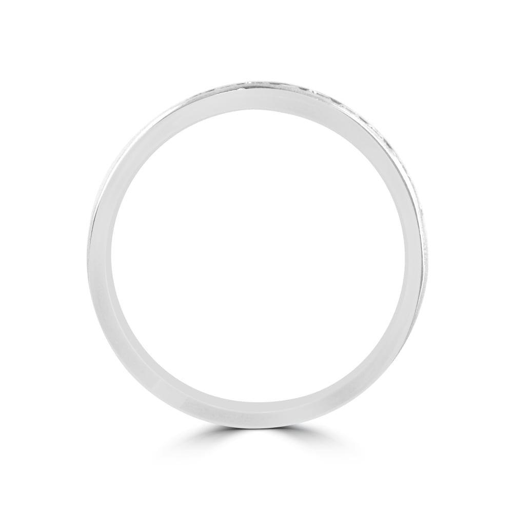 18ct White Gold 2.5mm Wide Round Diamond Ring