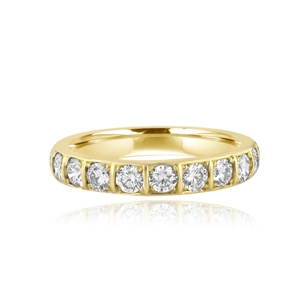 18ct Yellow Gold Ten Stone 0.71ct Diamond Band Ring