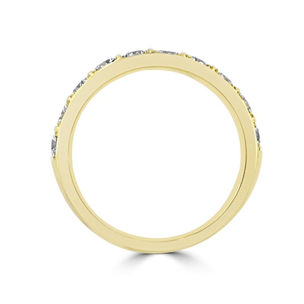 18ct Yellow Gold Ten Stone 0.71ct Diamond Band Ring