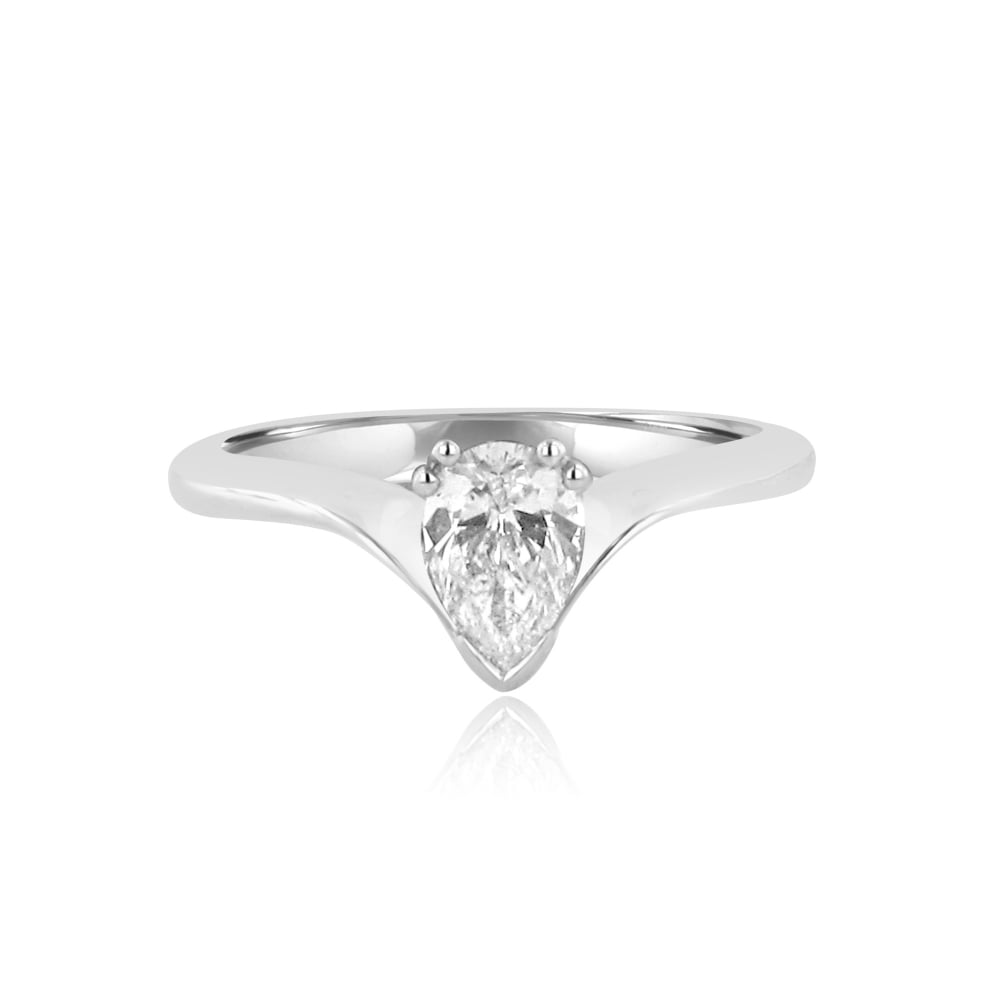Pear Shape Diamond 0.71ct Engagement Ring