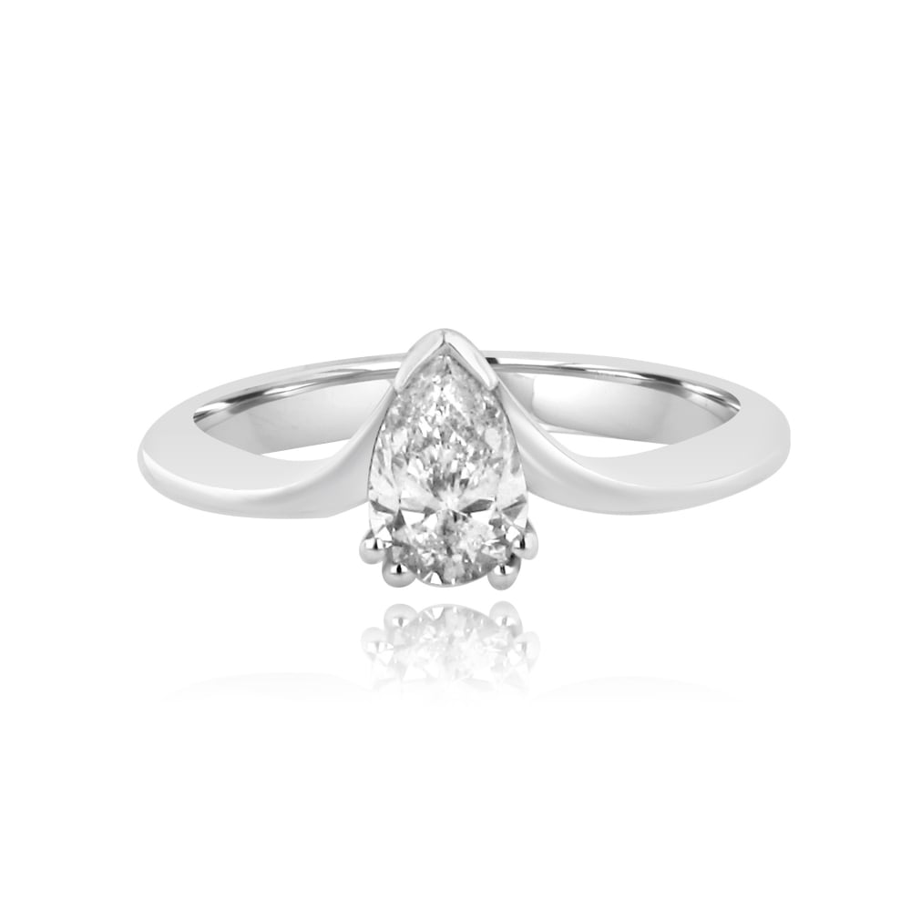 Pear Shape Diamond 0.71ct Engagement Ring