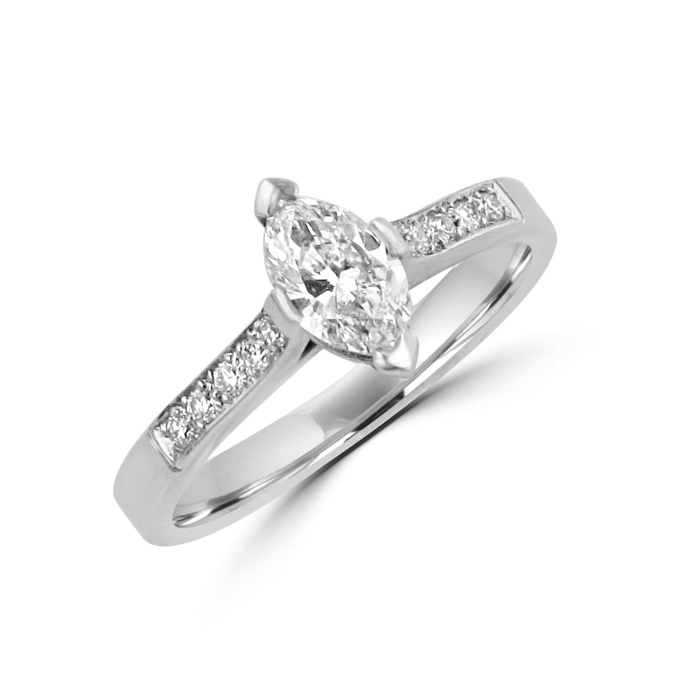 0.50ct Marquise Diamond Engagement Ring