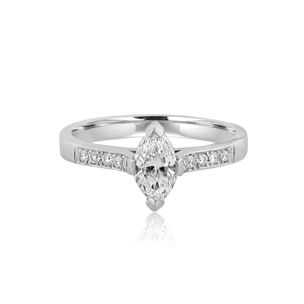 0.50ct Marquise Diamond Engagement Ring