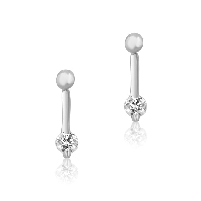 18ct White Gold 0.50ct Round Diamond Earrings