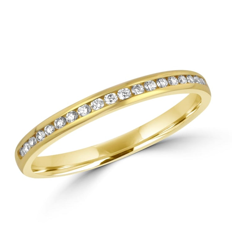 18ct Yellow Gold 2.2mm Diamond Wedding Ring