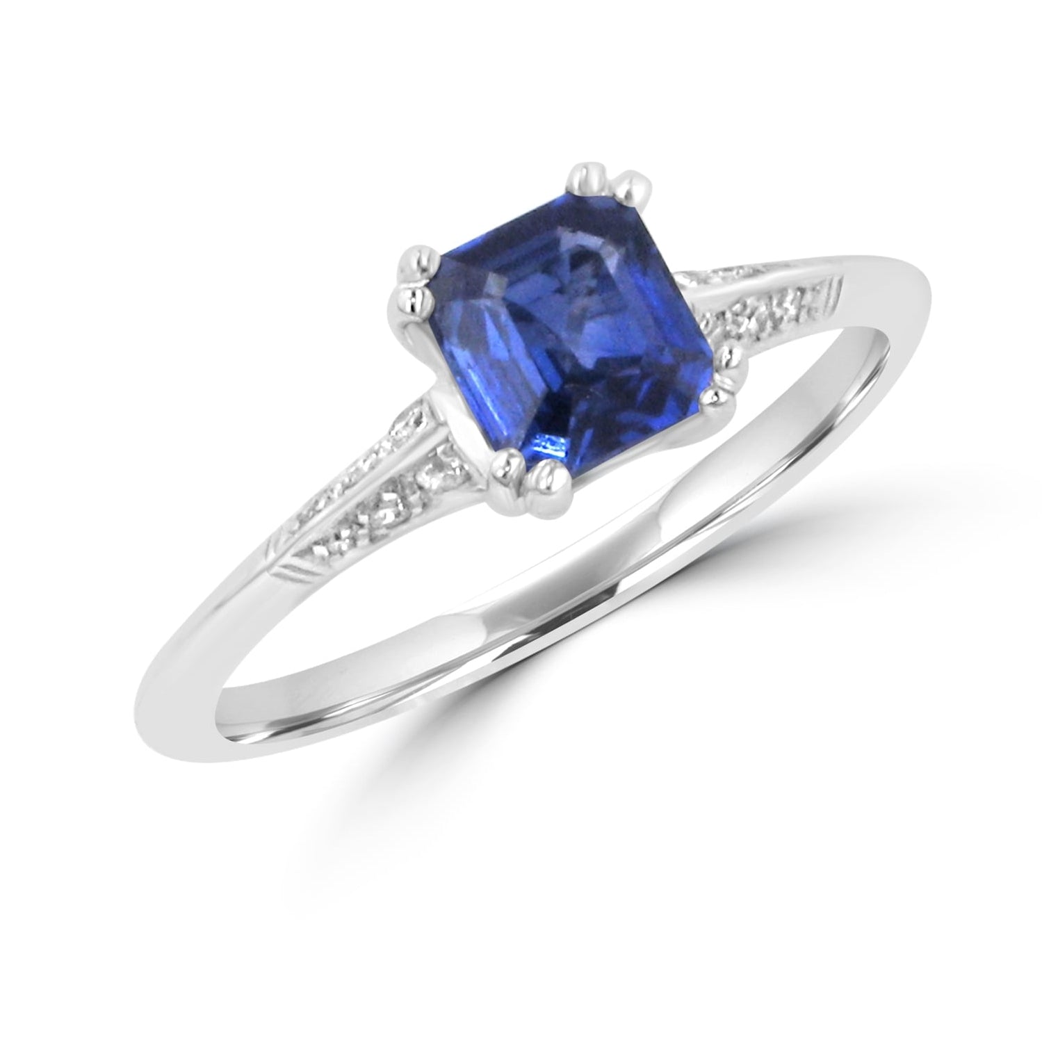 0.84ct Sapphire and Diamond Ring