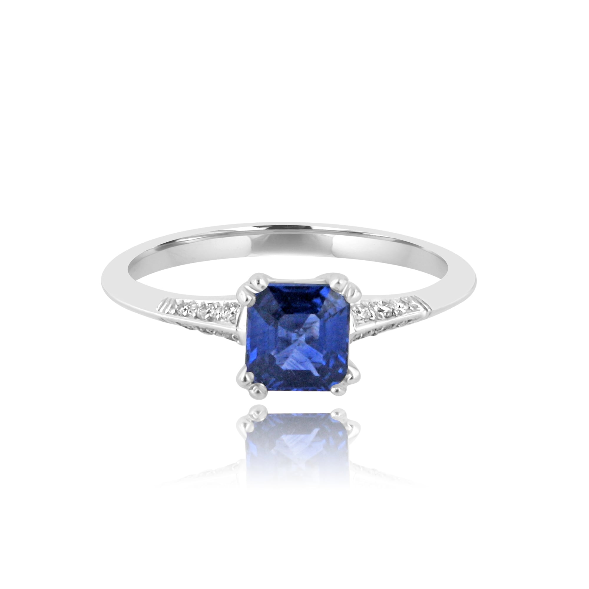 0.84ct Sapphire and Diamond Ring