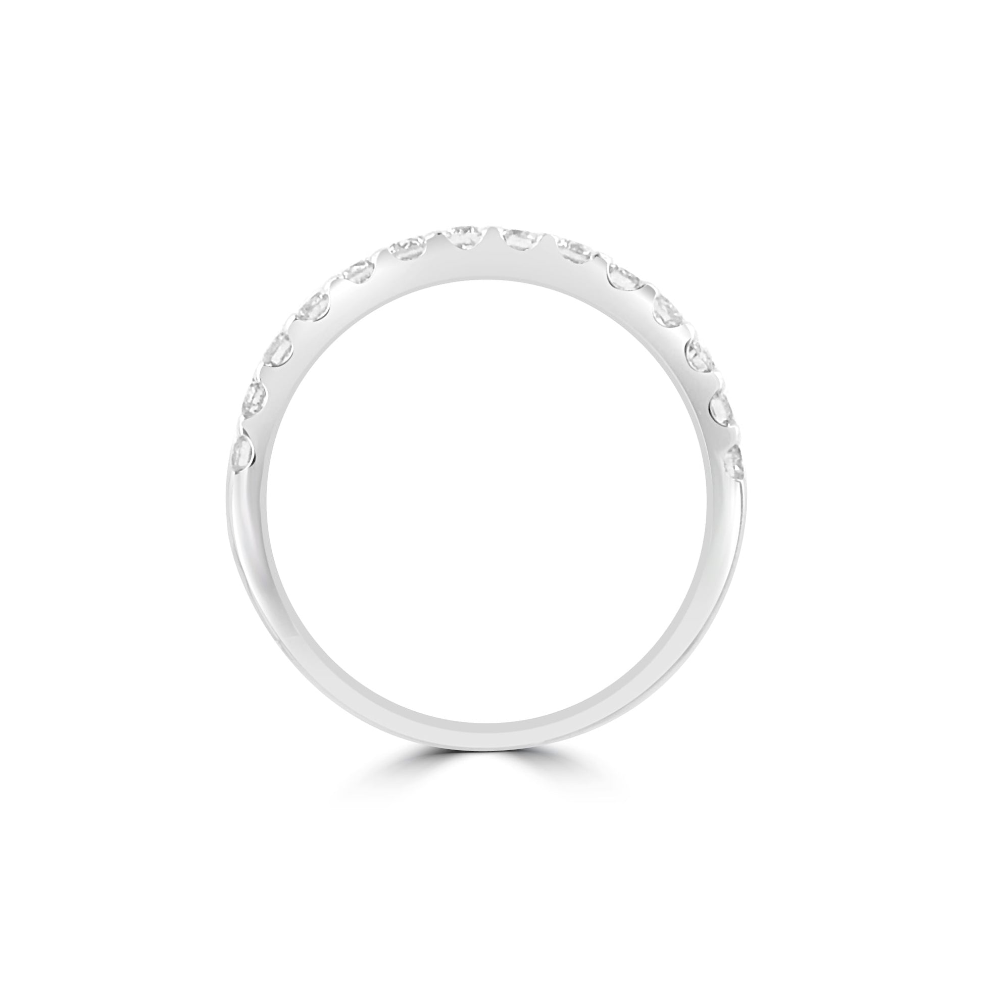 2.2mm Wide 0.49ct Round Diamond 18ct White Gold Wedding Ring