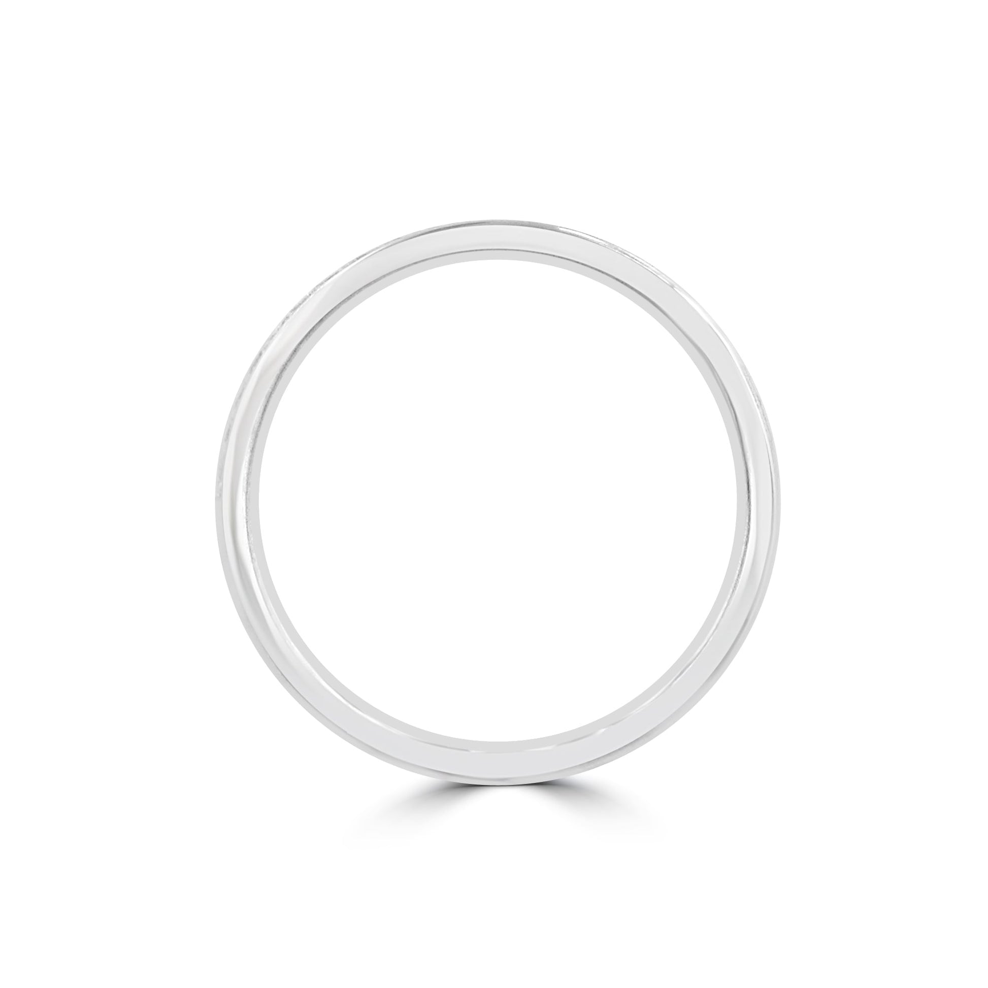 2.2mm Wide Round Diamond Platinum grain Set Vintage Inspired Wedding Ring