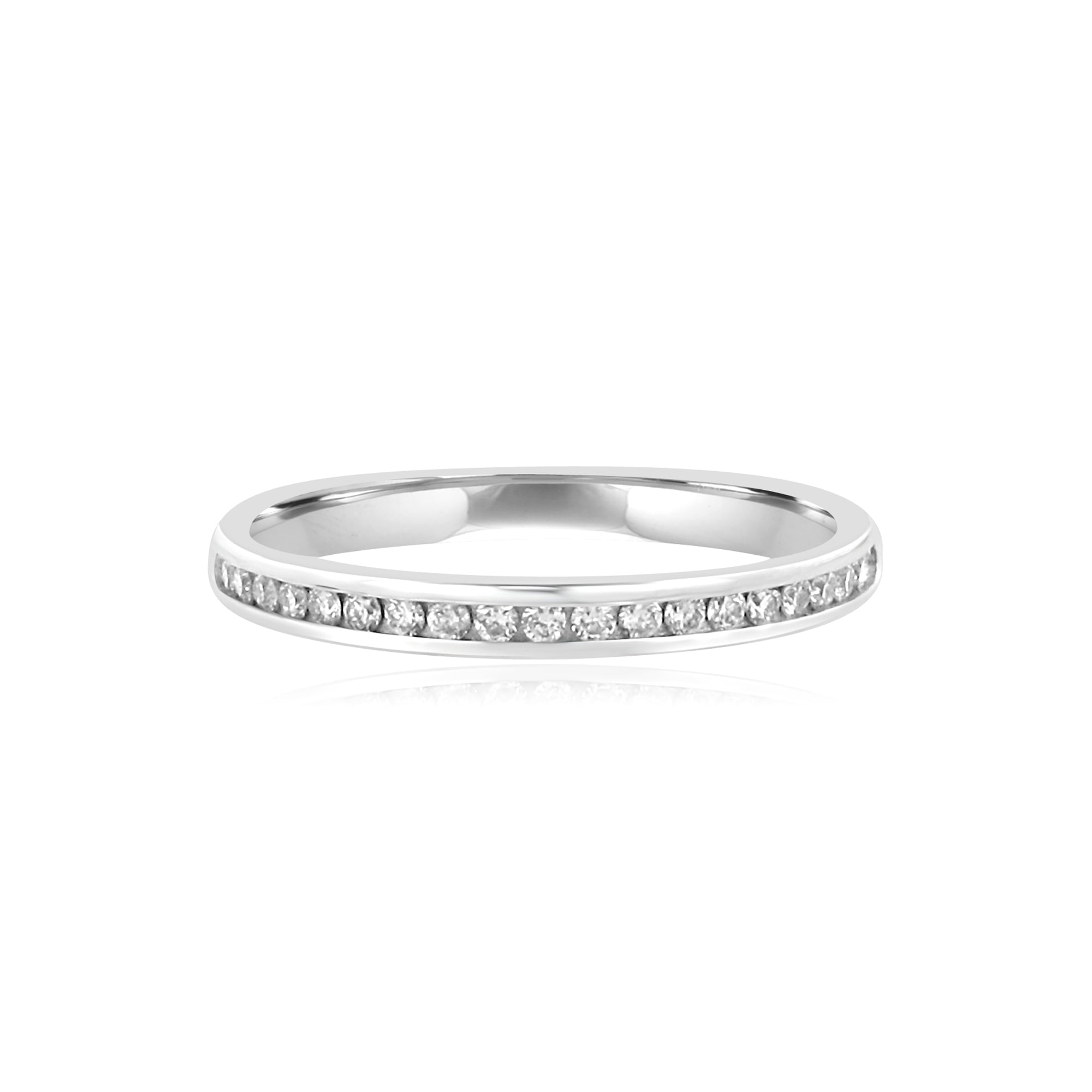 2.2mm Court Twenty-one Round Diamond Platinum Wedding Ring