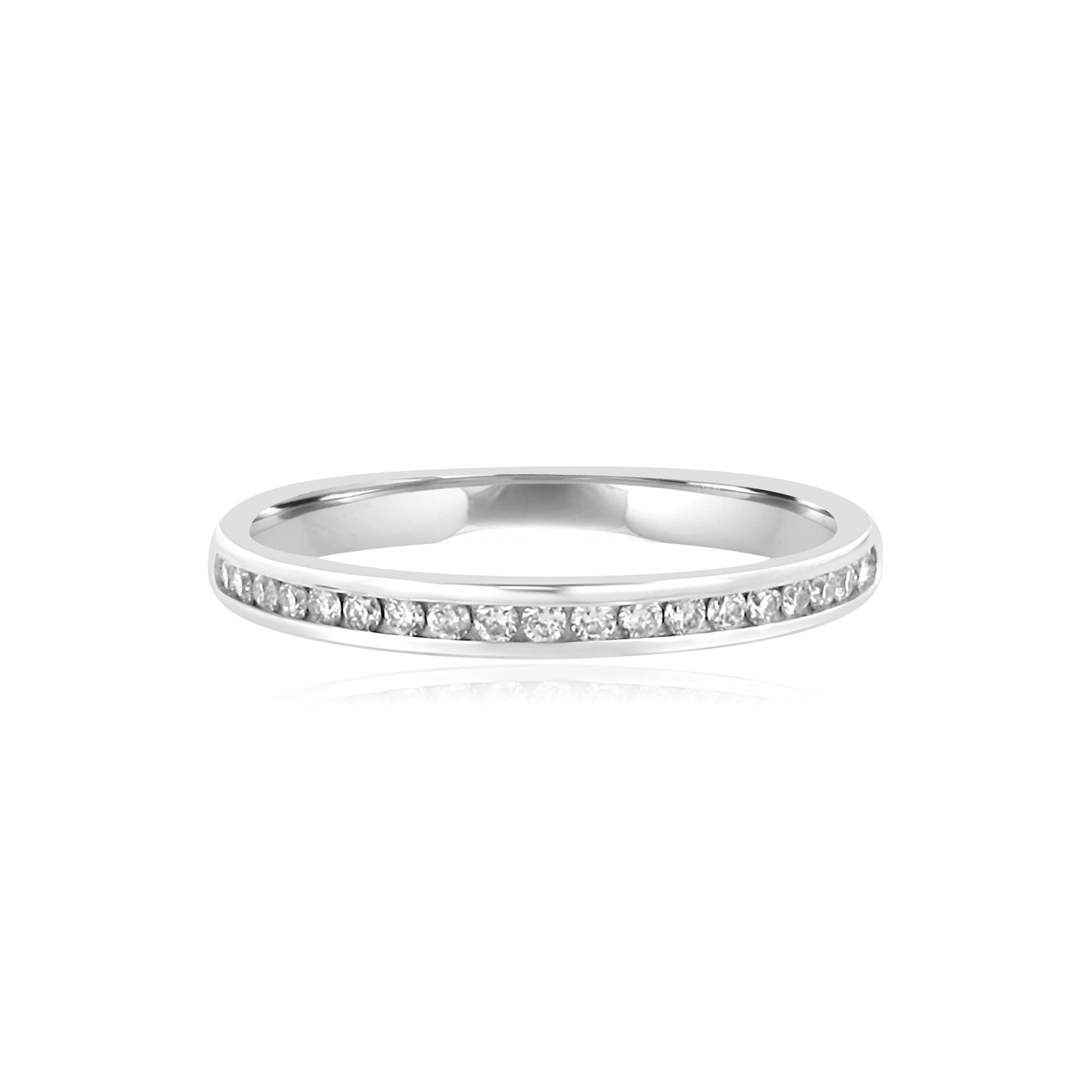 2.2mm Court Twenty-one Round Diamond Platinum Wedding Ring