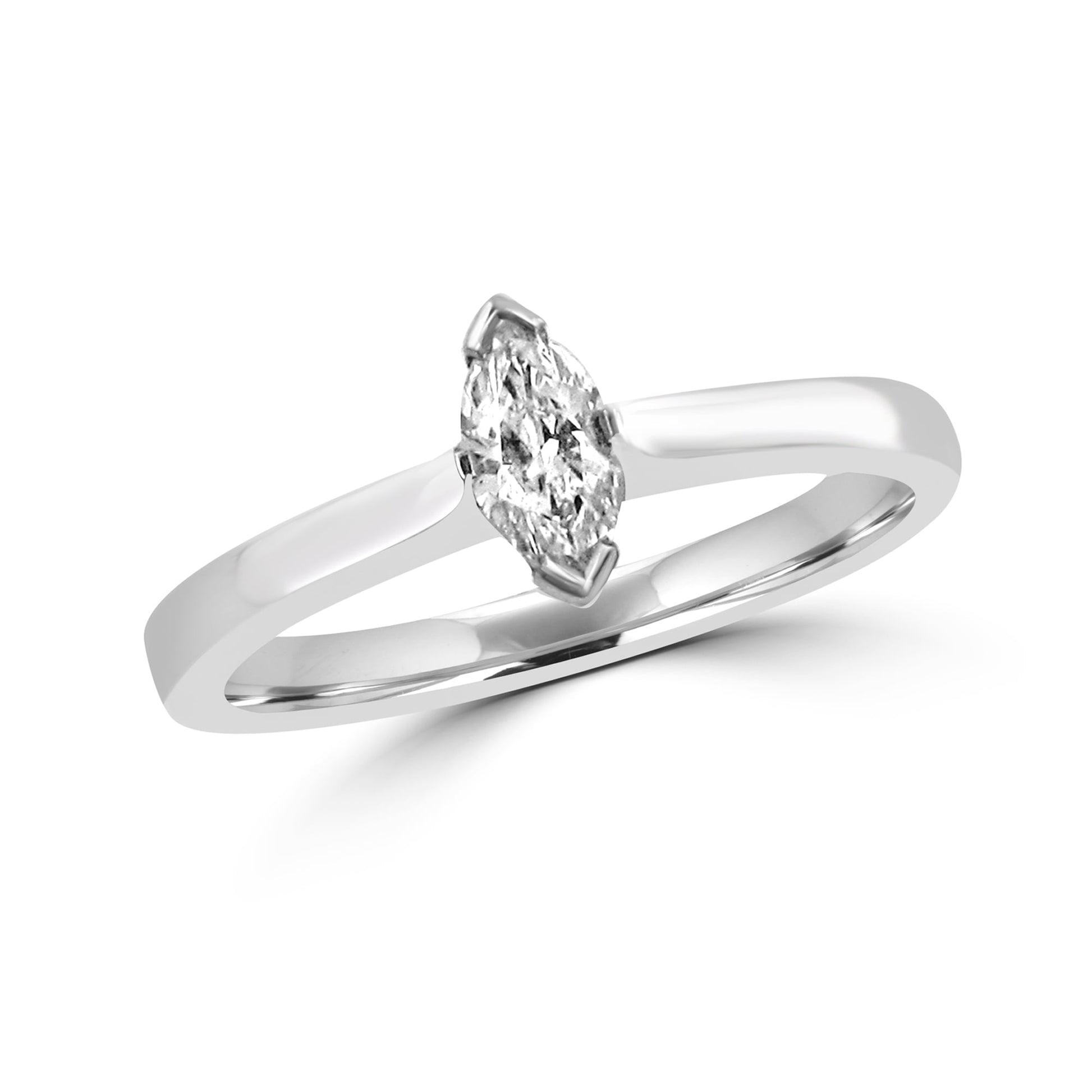 Marquise Cut Diamond Engagement Ring D Colour