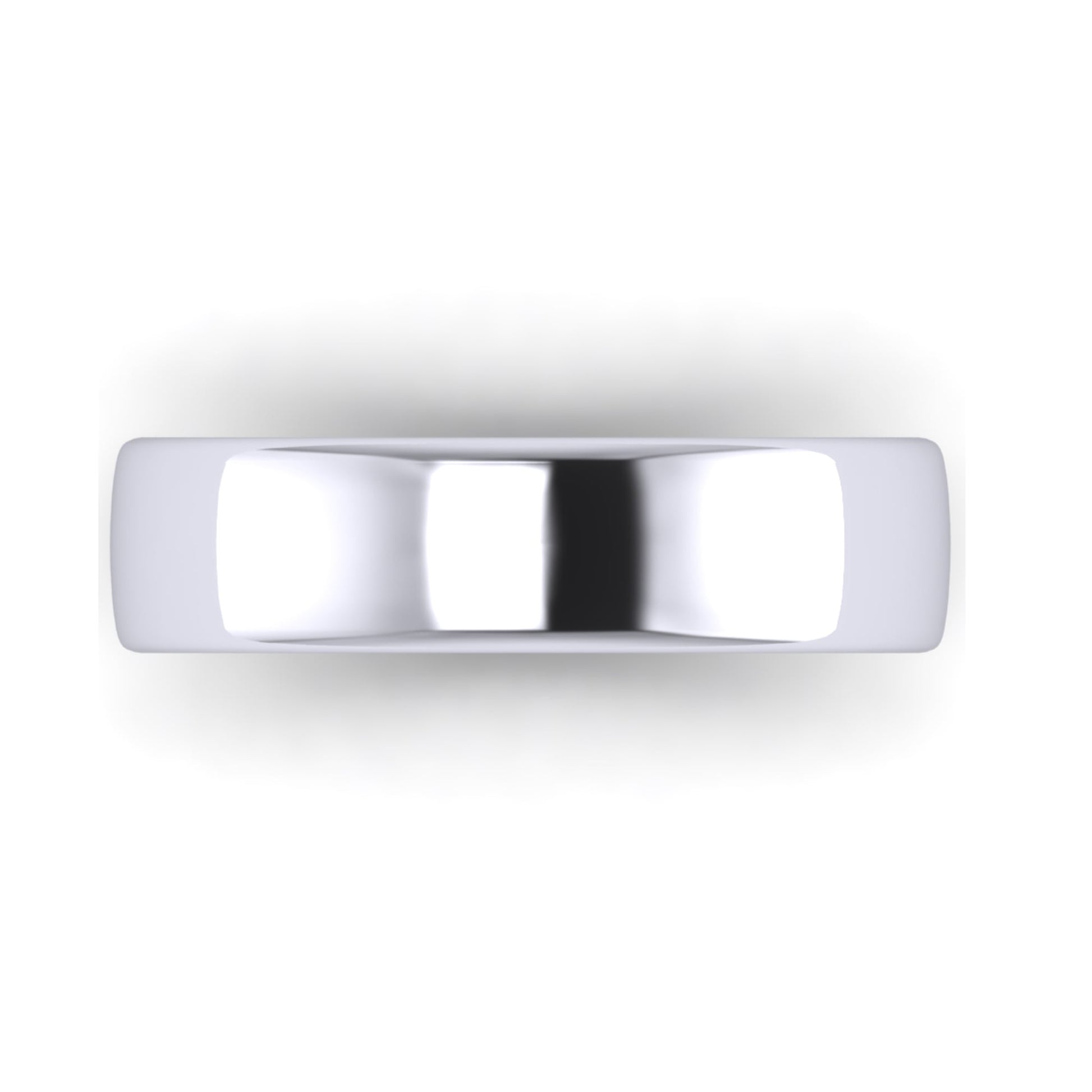 Platinum 5mm Slight Court Wedding Ring (Medium Weight)
