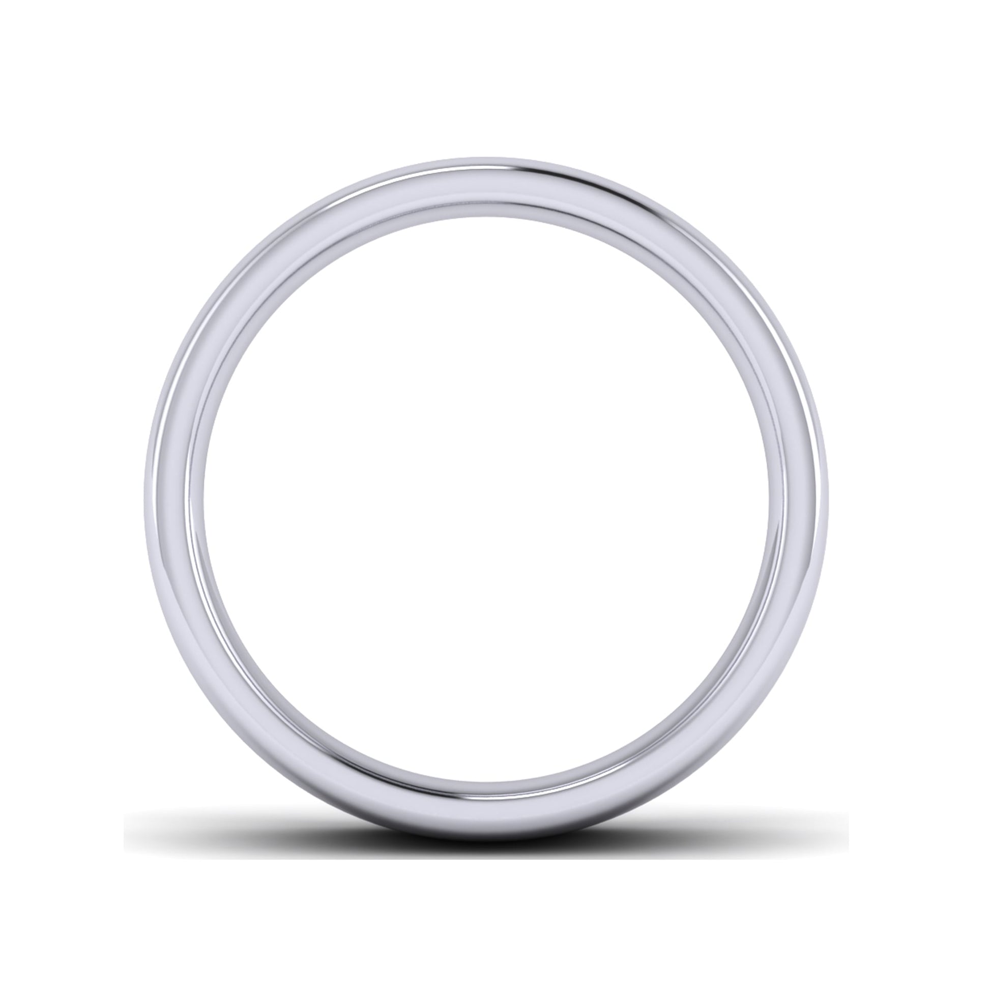 Platinum 5mm Slight Court Wedding Ring (Medium Weight)