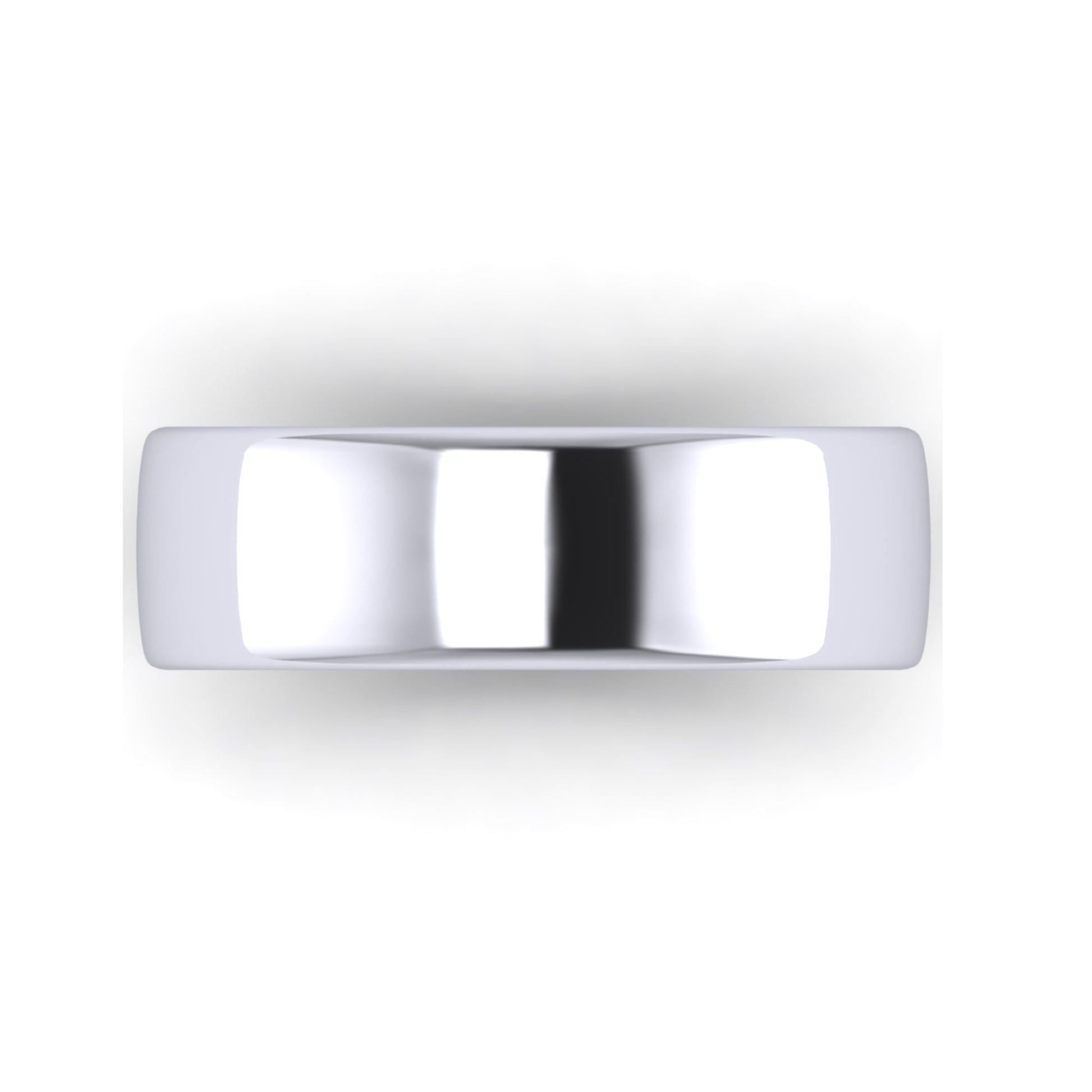 Platinum 6mm Slight Court Wedding Ring (Medium Weight)