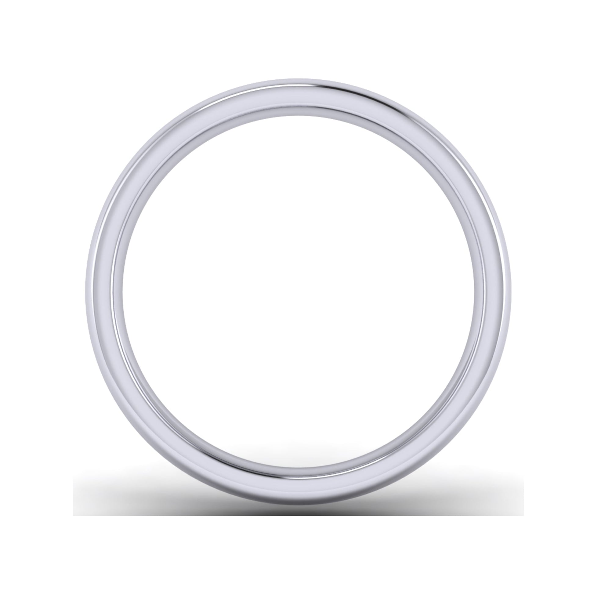 Platinum 6mm Slight Court Wedding Ring (Medium Weight)