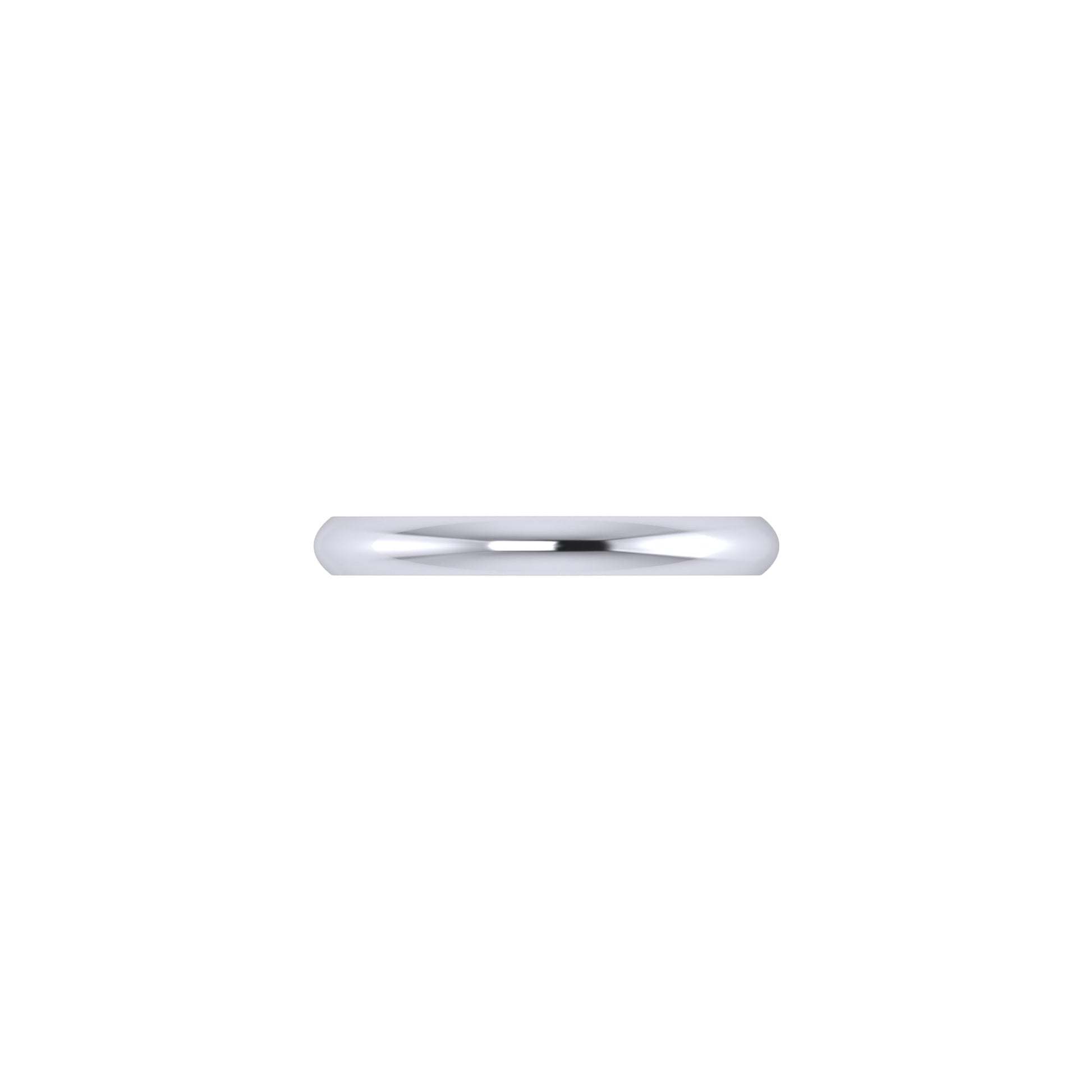 2.5mm Platinum Traditional Court Wedding Ring