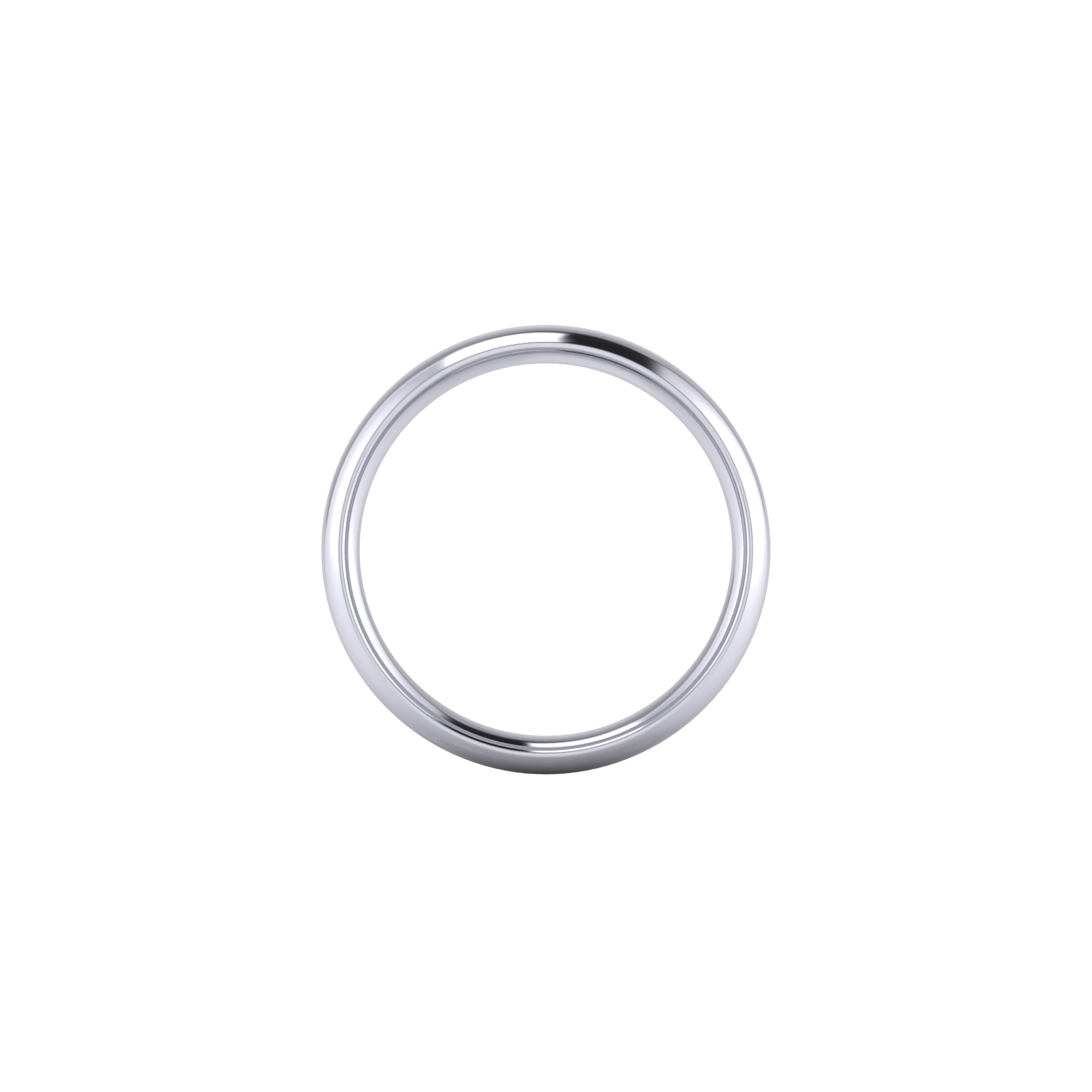 3mm Platinum Traditional Court Wedding Ring