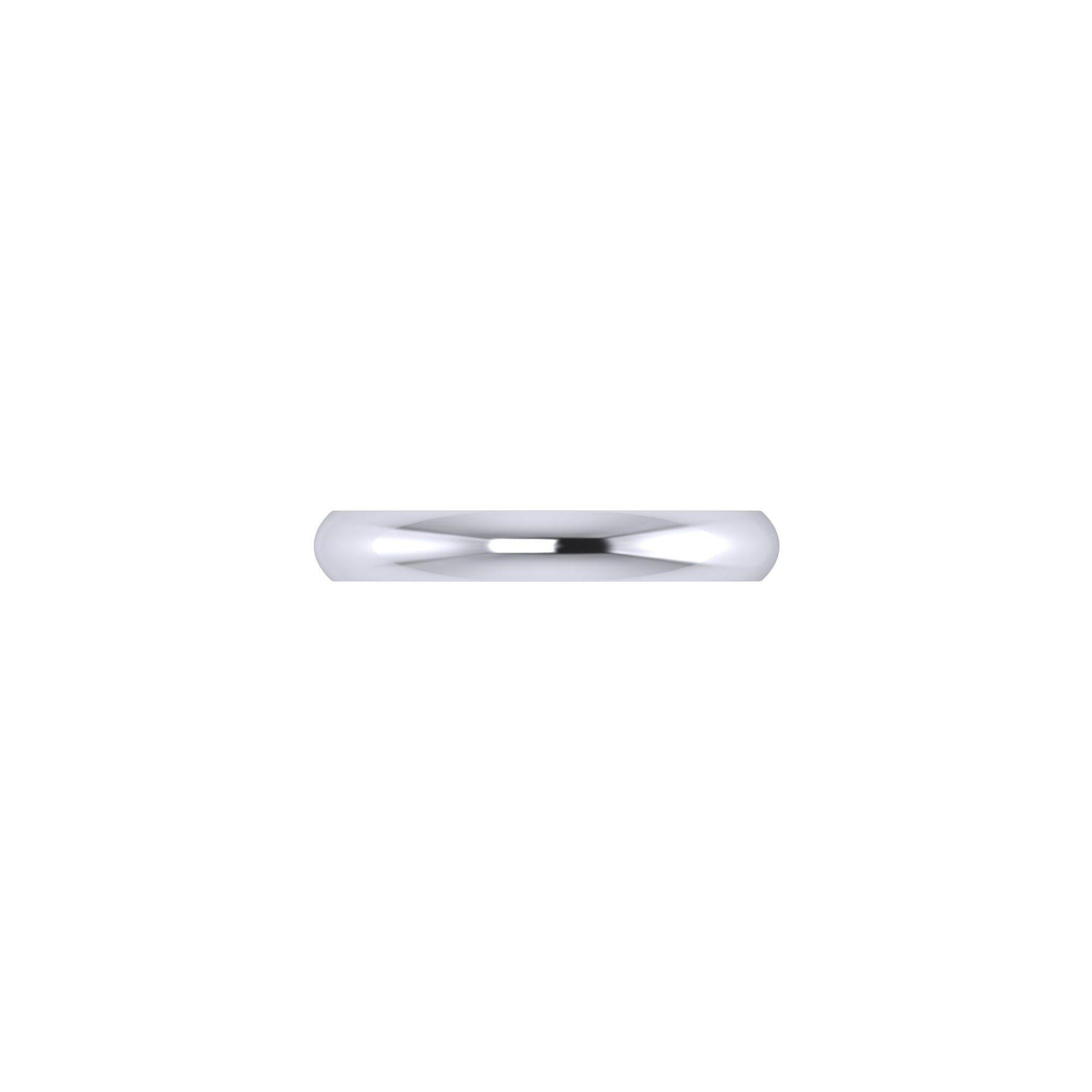 3mm Platinum Traditional Court Wedding Ring