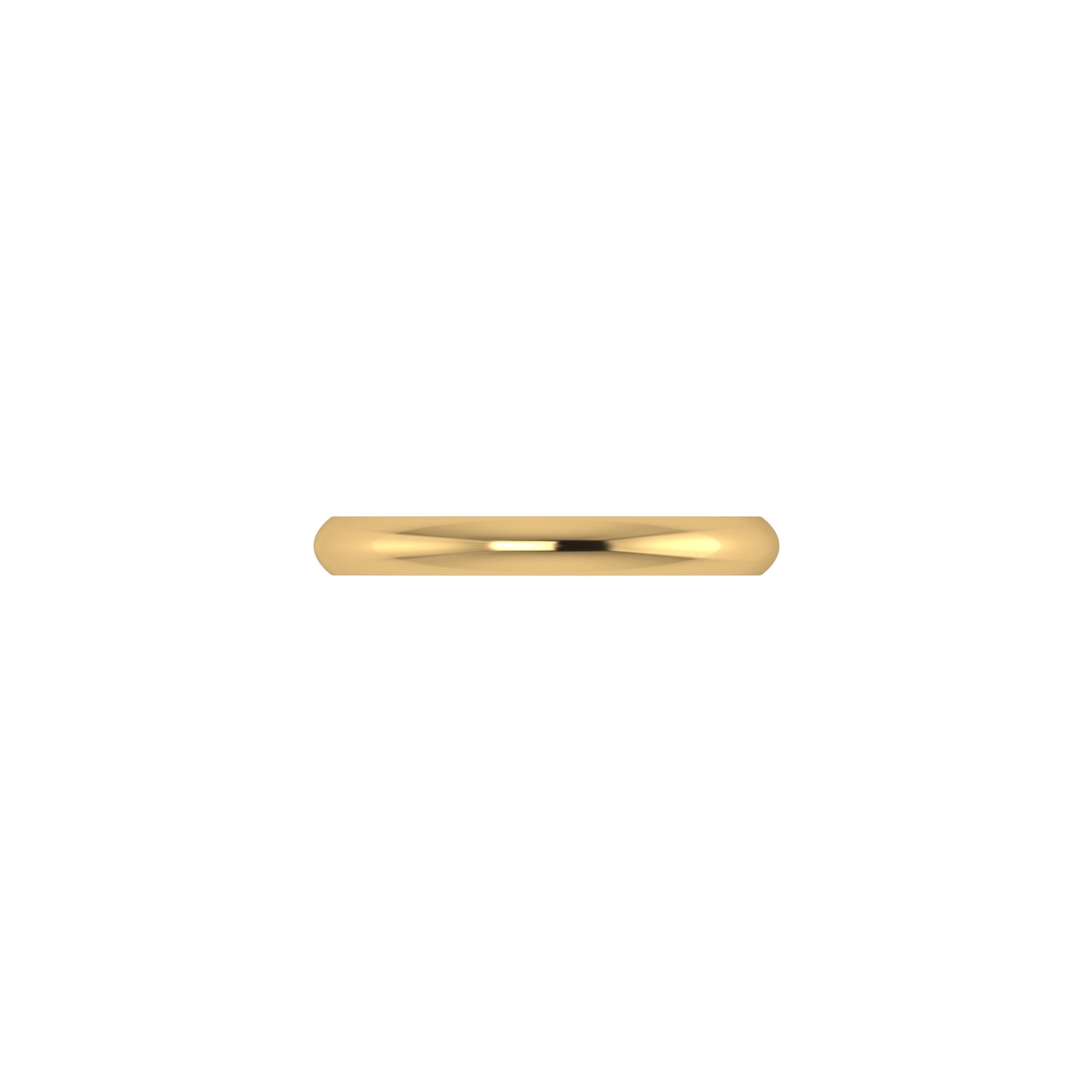 2.5mm 18ct Yellow Gold Traditional Court Wedding Ring