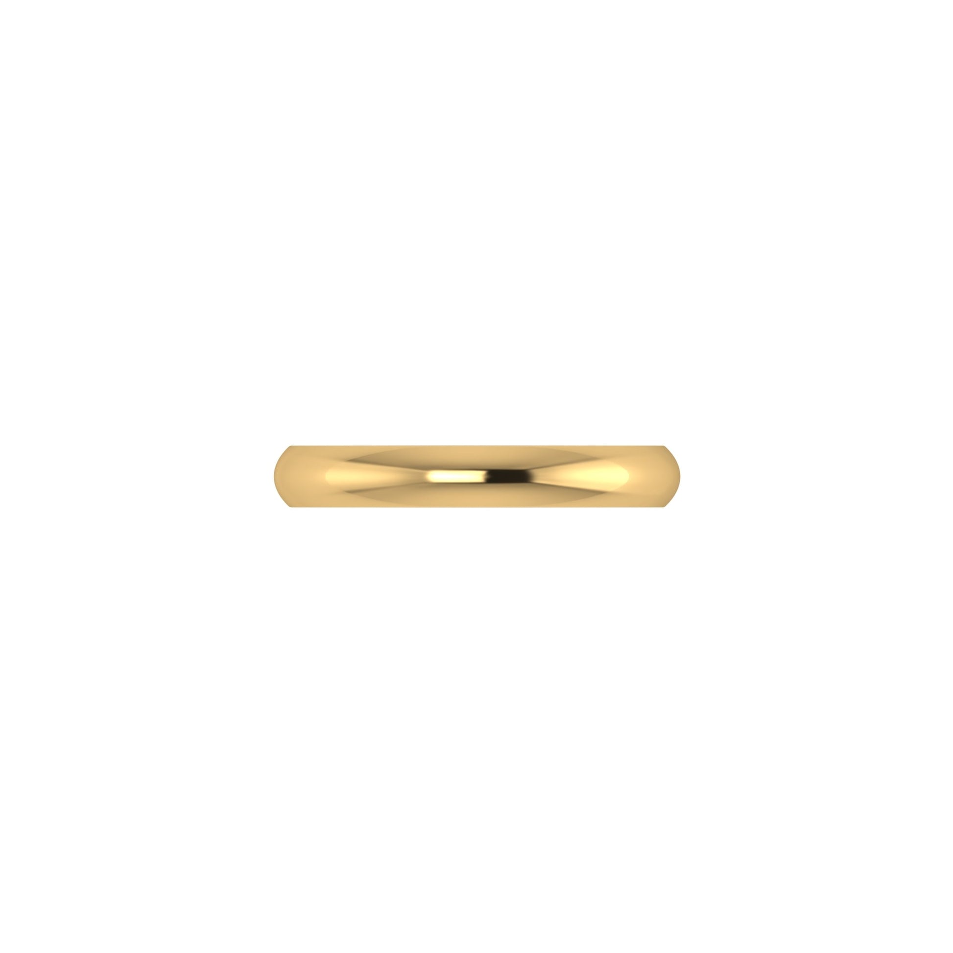 3mm 18ct Yellow Gold Traditional Court Wedding Ring