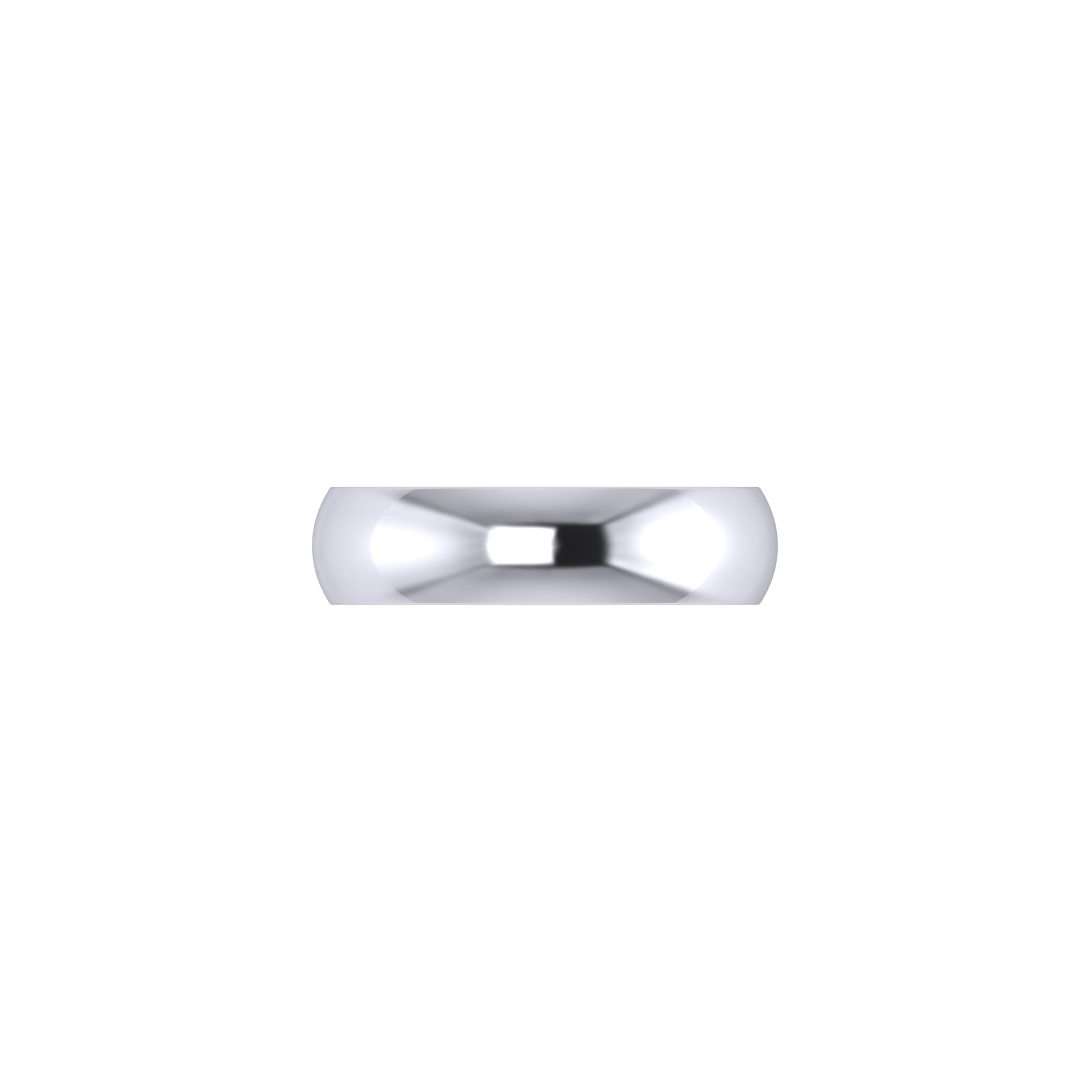 5mm Platinum Traditional Court Wedding Ring