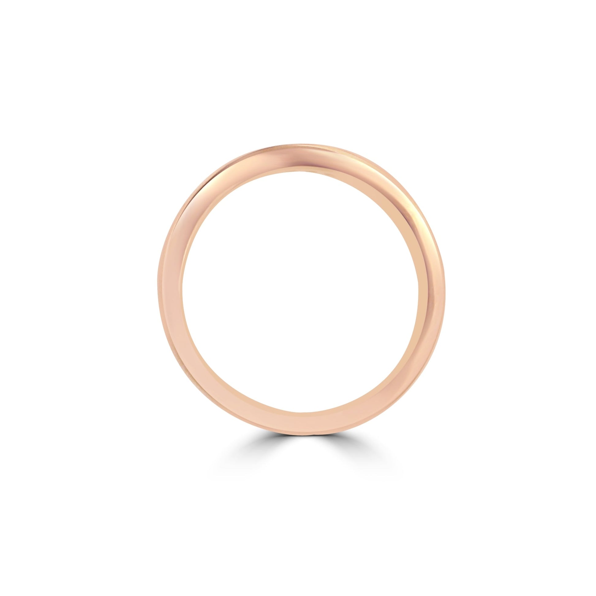 18ct Rose Gold Princess Cut Diamond Band Ring