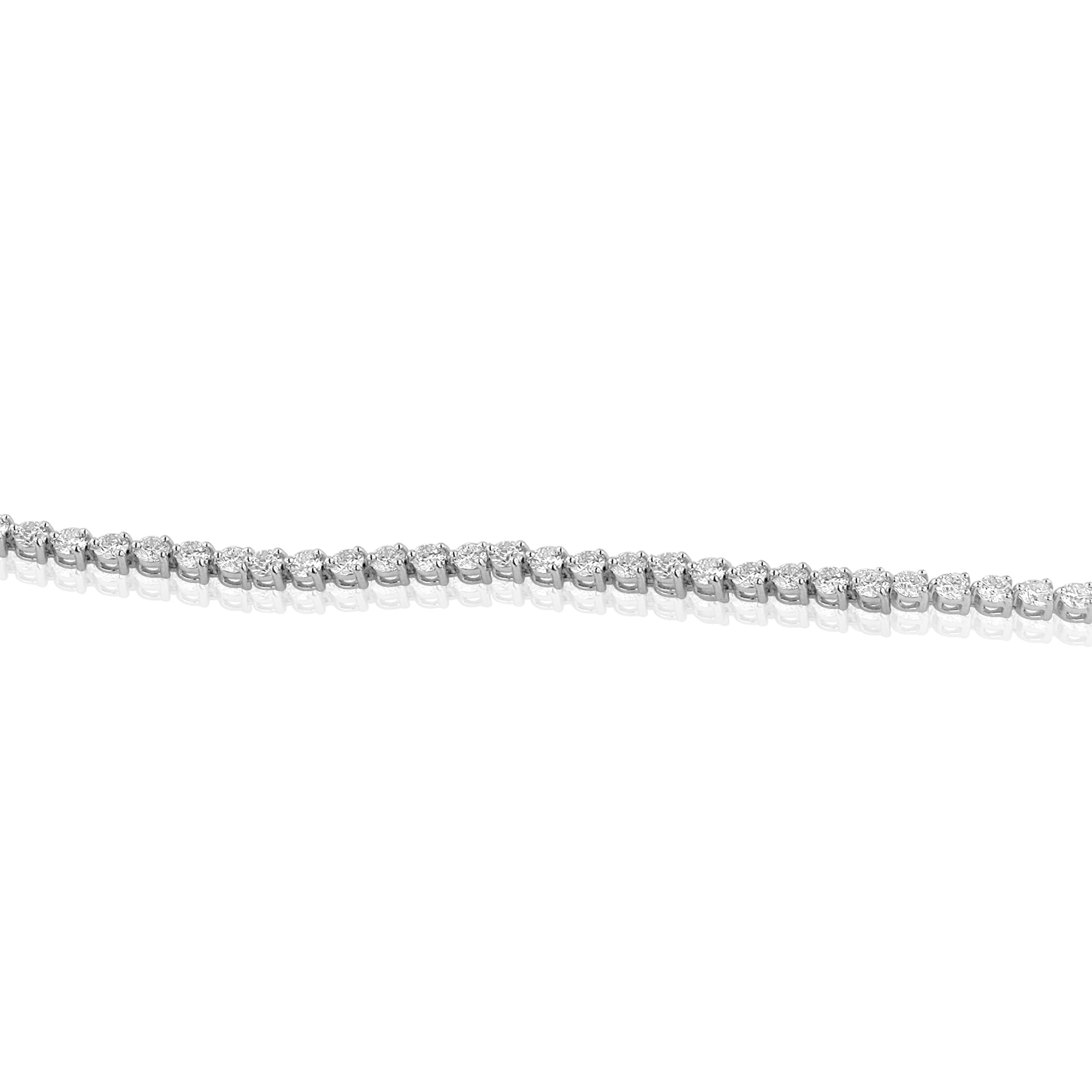18ct White Gold 4.32ct Diamond Line Bracelet BW3637
