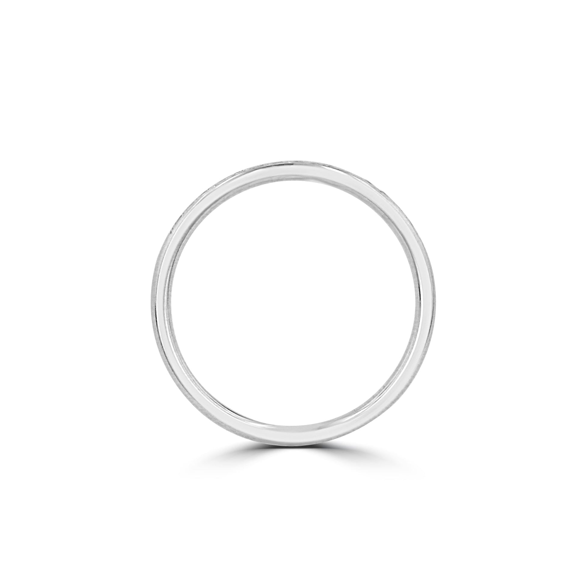 9ct White Gold 2mm Wedding Ring With Round Diamonds