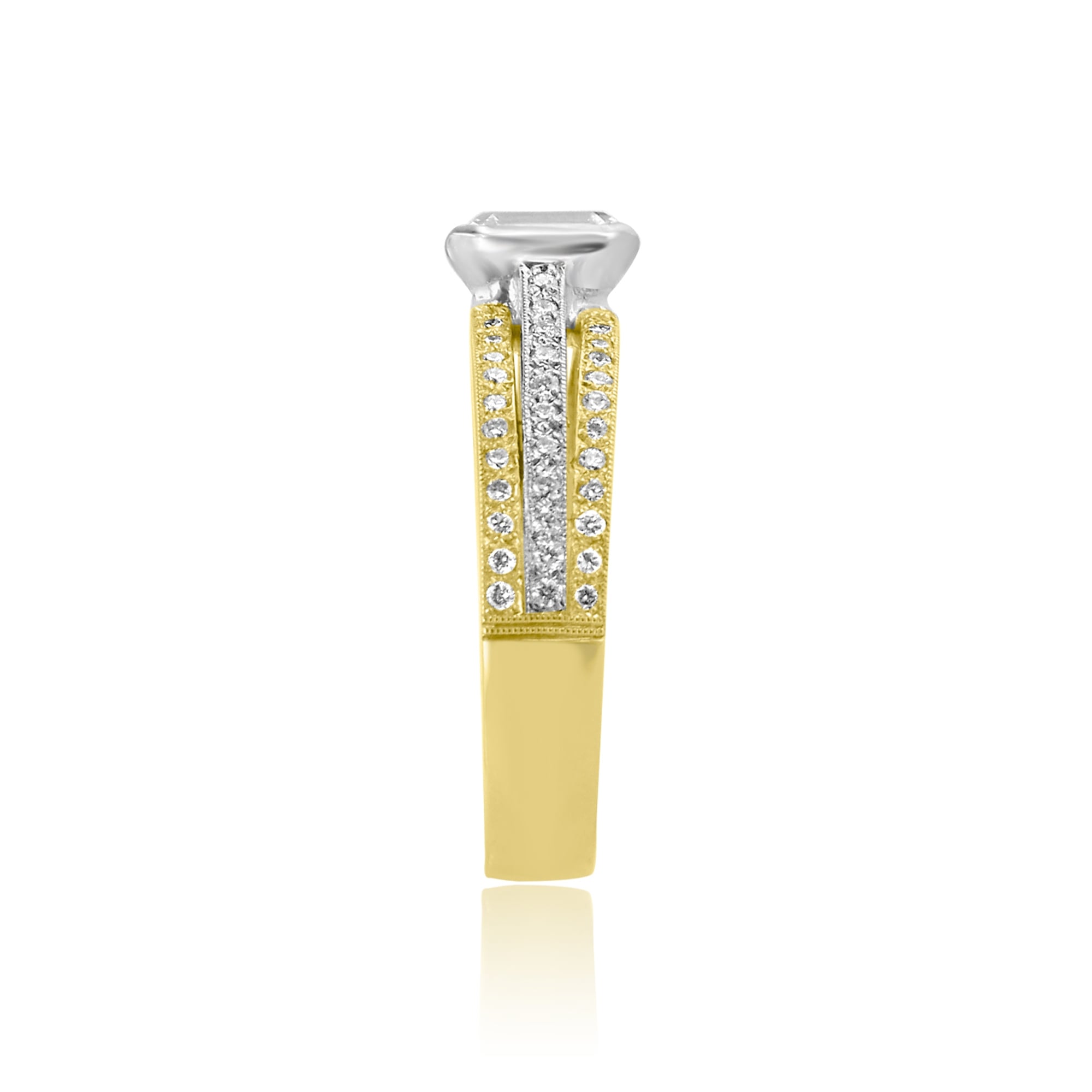 Avanti Two Colour Gold Triple Band Engagement Ring