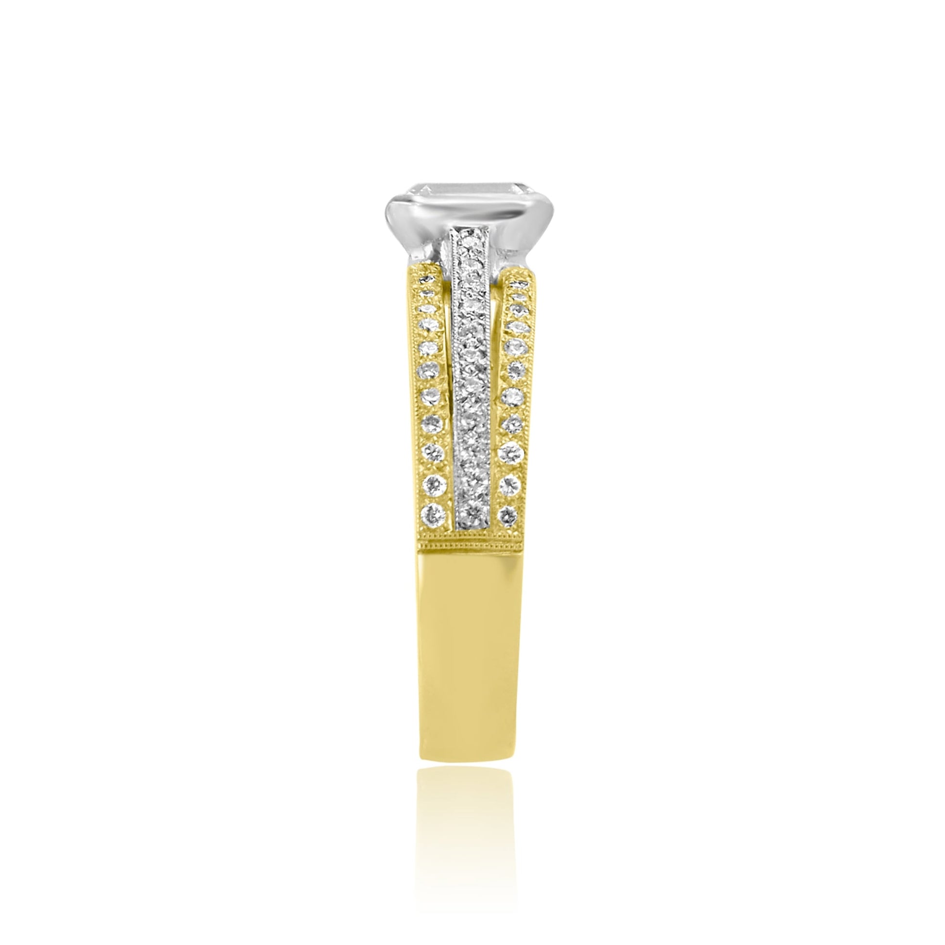 Avanti Two Colour Gold Triple Band Engagement Ring