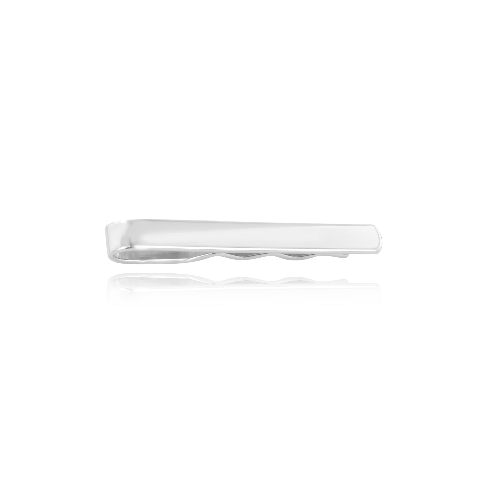 Engraveable Traditional Silver Tie Clip