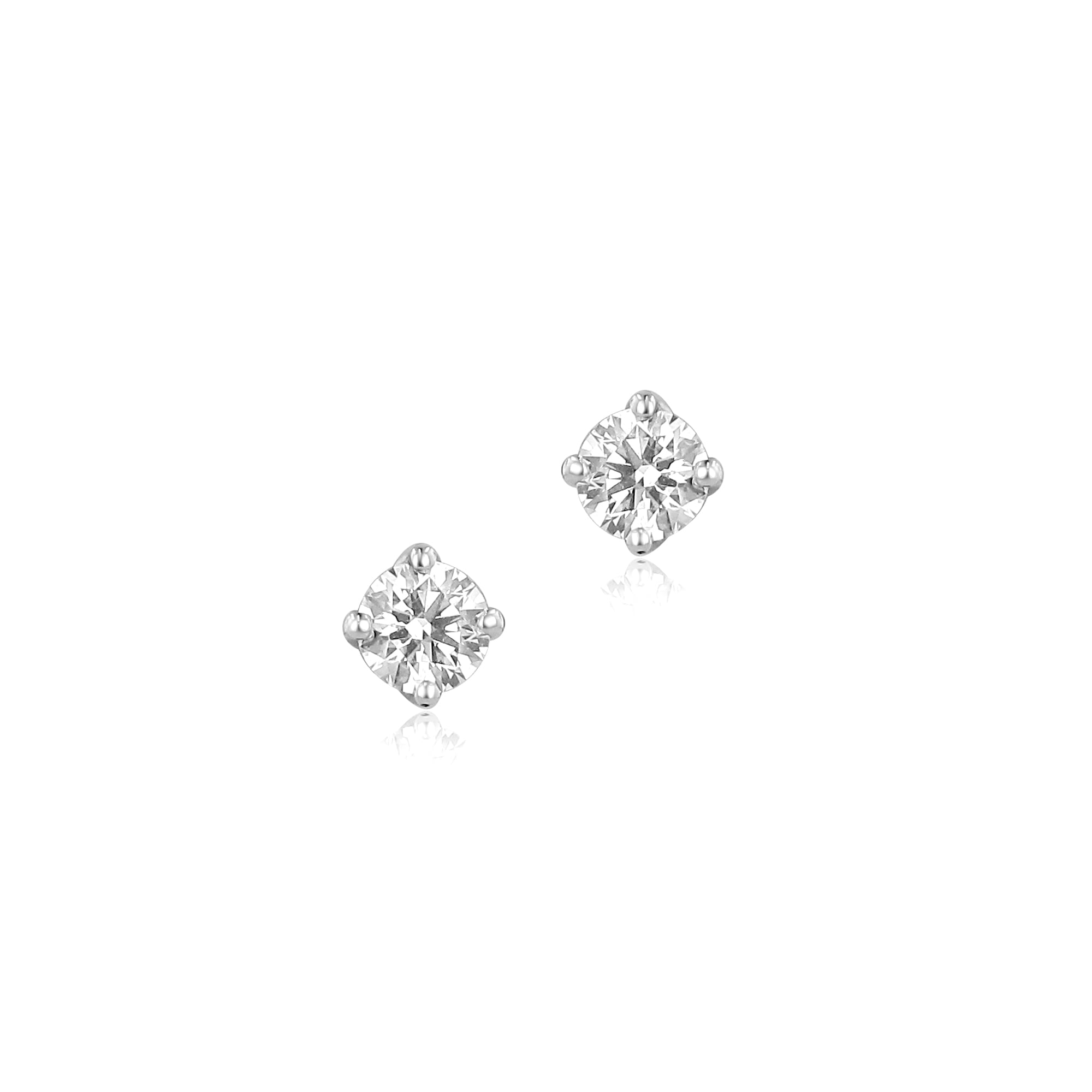 18ct White gold 0.93ct Round Diamond Stud Earrings EWT324