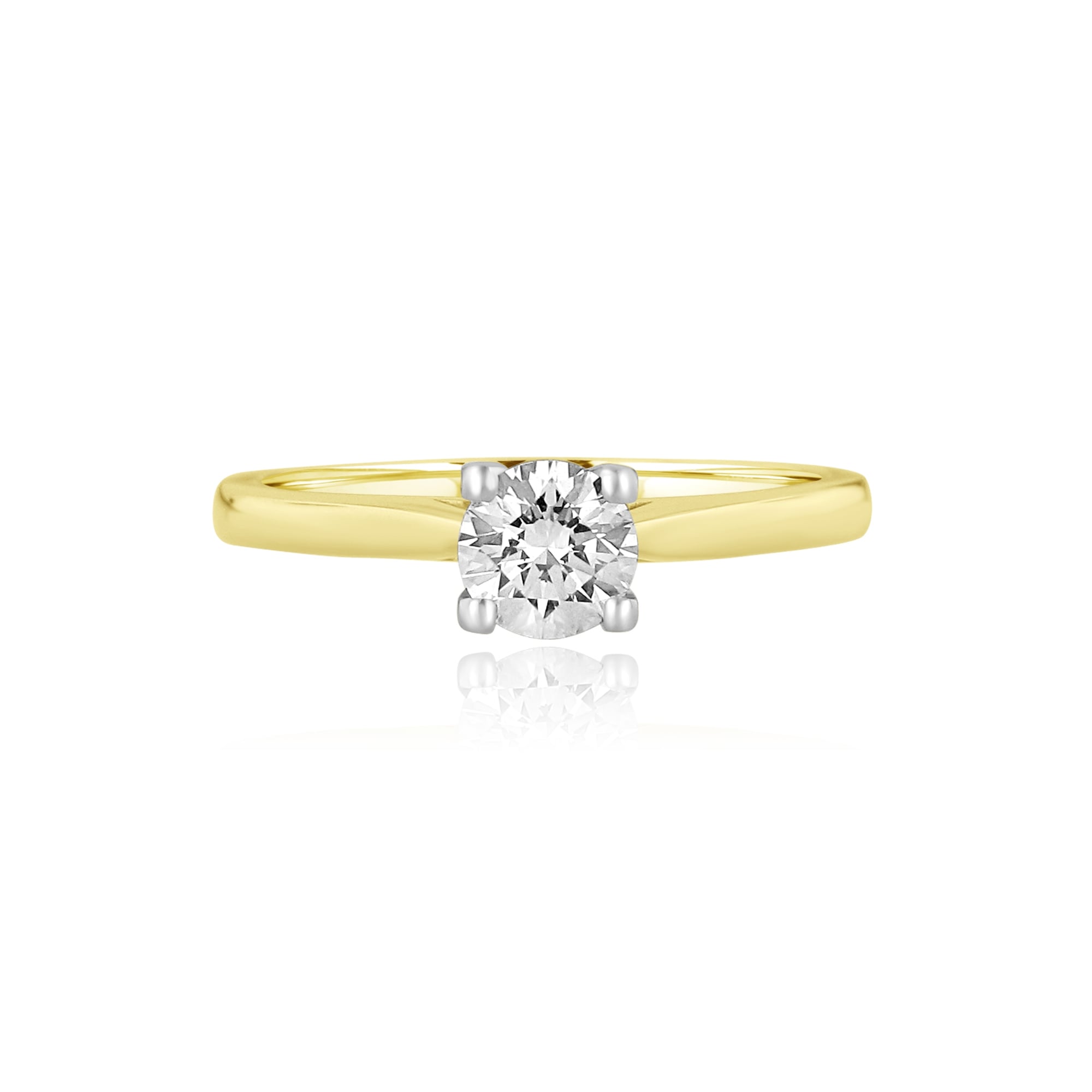 Half Carat Round Diamond Solitaire Engagement Ring