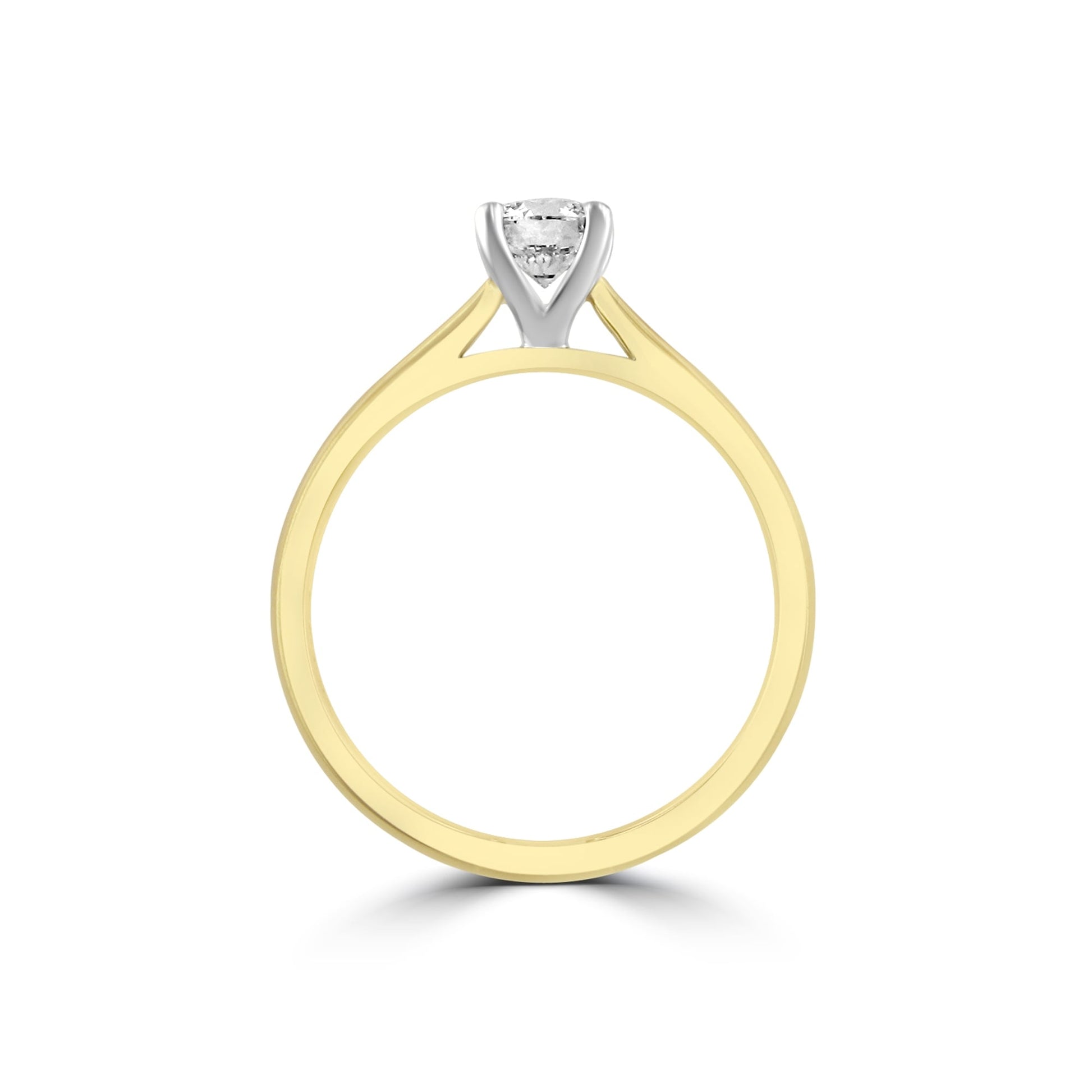 Half Carat Round Diamond Solitaire Engagement Ring