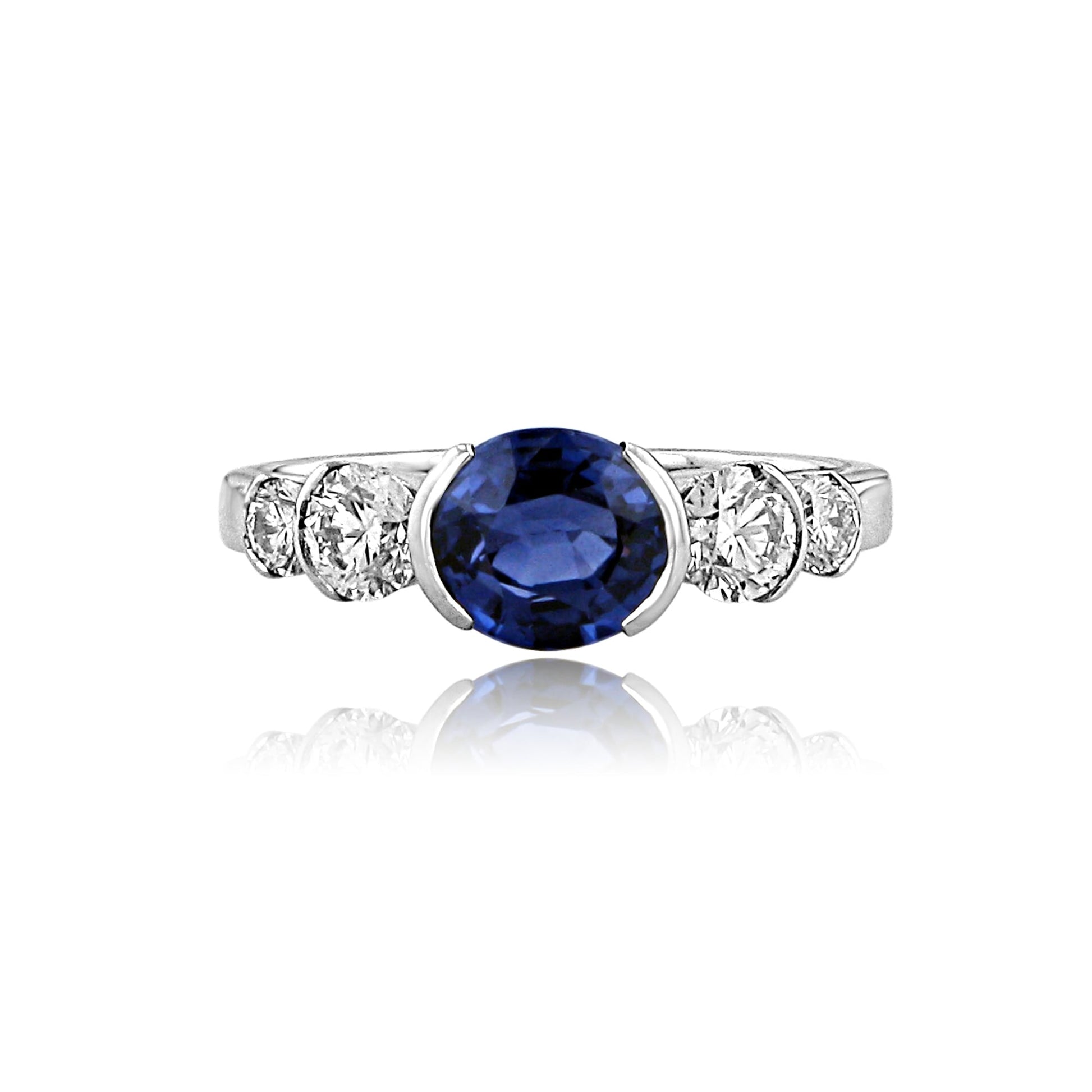 1.44ct Sapphire and Diamond Five Stone Ring