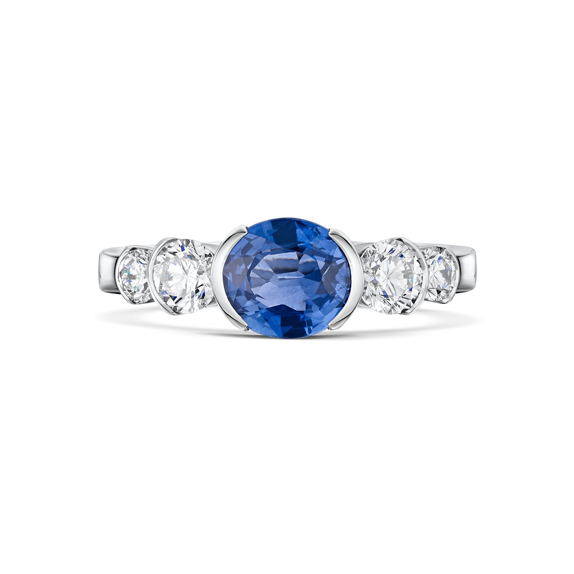 1.44ct Sapphire and Diamond Five Stone Ring