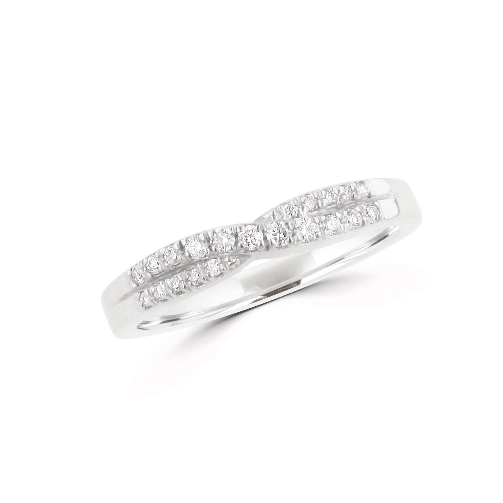 Platinum Crossover Diamond Ring