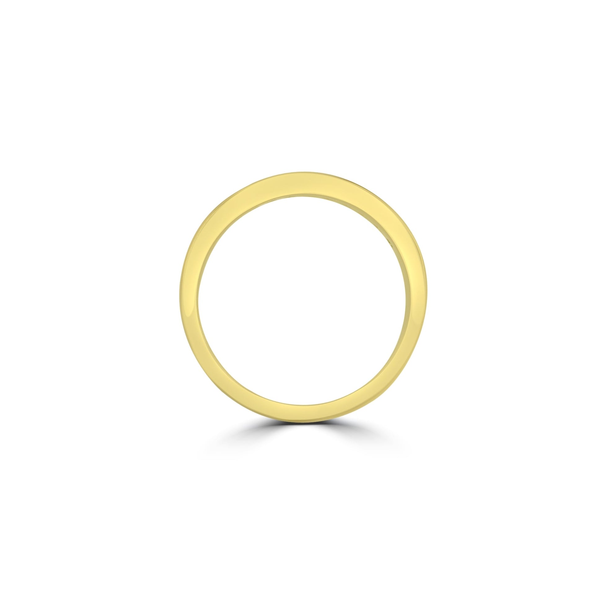 18ct Yellow Gold 3.3mm Twelve Stone Princess Cut Diamond Band Ring