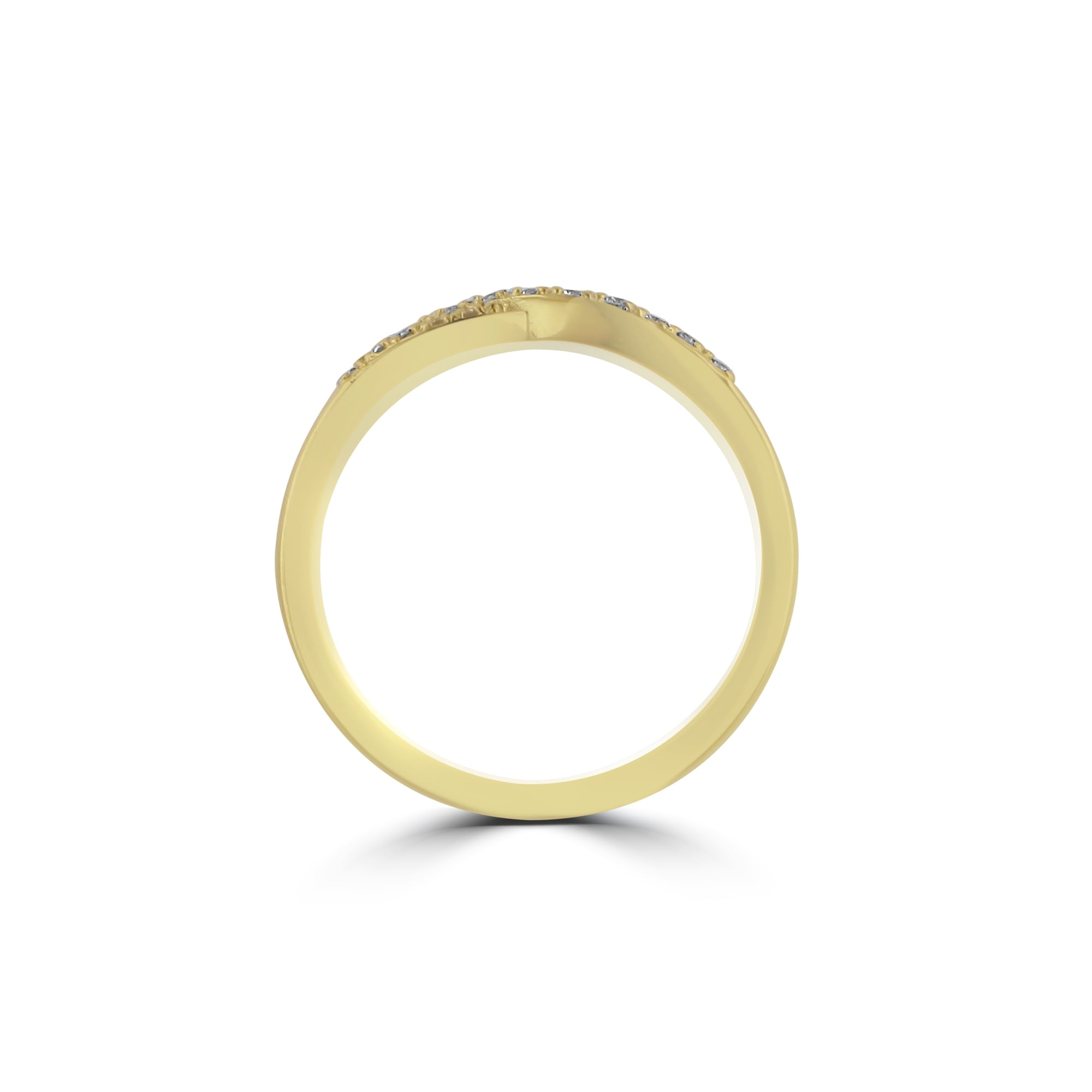 18ct Yellow Gold Crossover Ring
