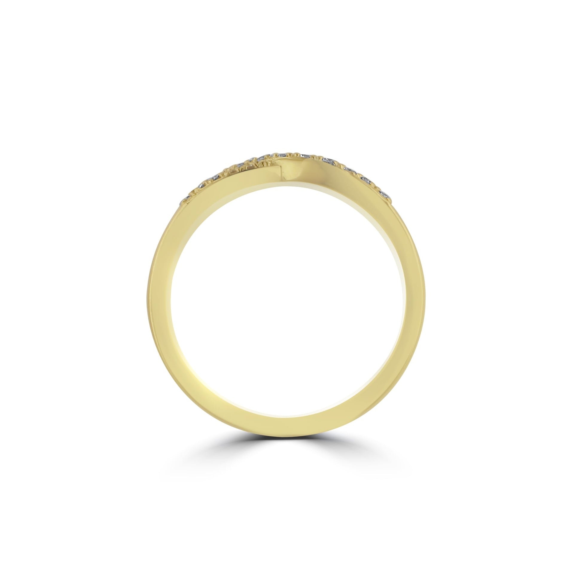 18ct Yellow Gold Crossover Ring