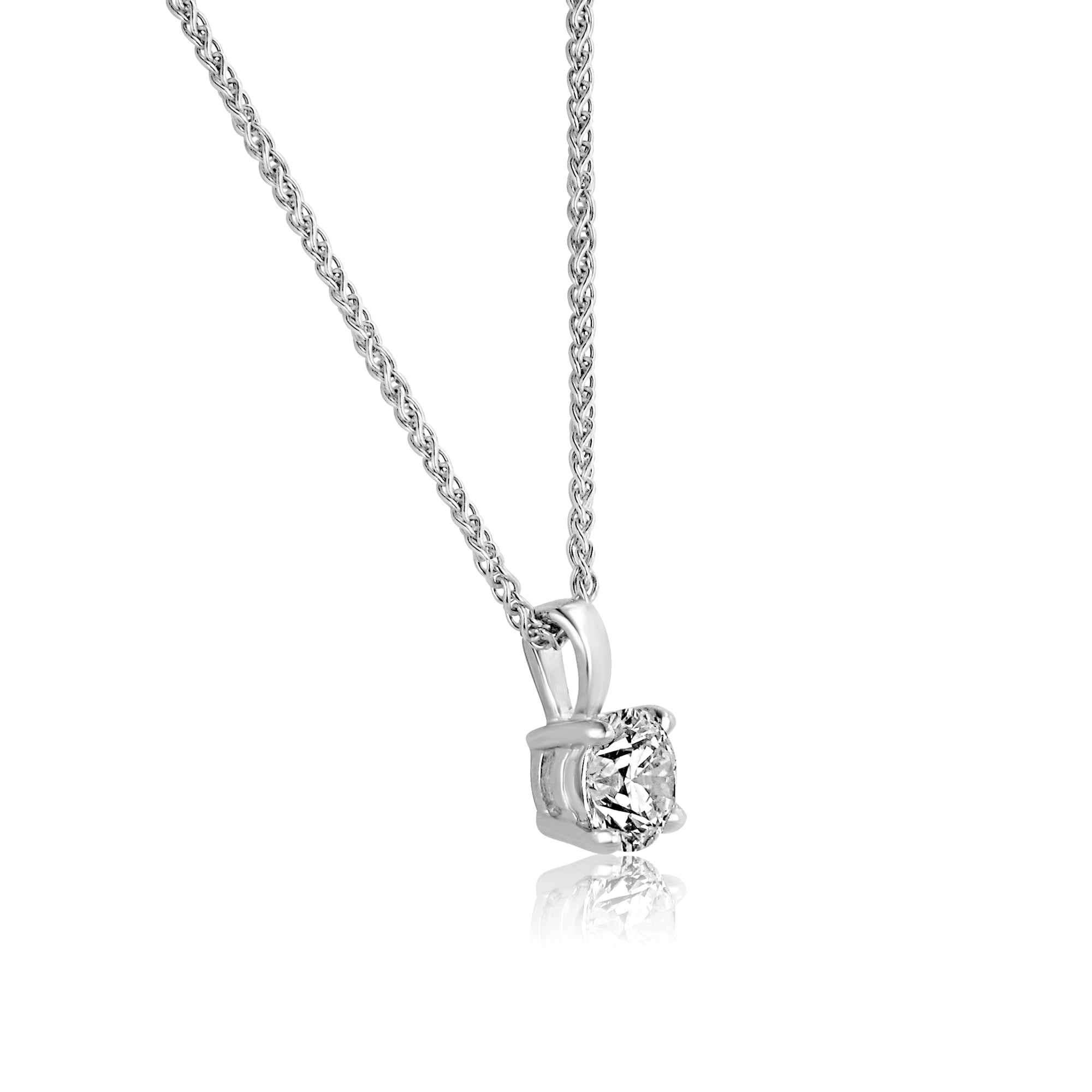 One Carat Diamond Necklace With a GIA Certified Diamond