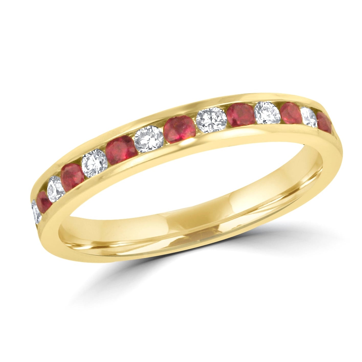 18ct Yellow Gold Ruby and Diamond Eternity Ring