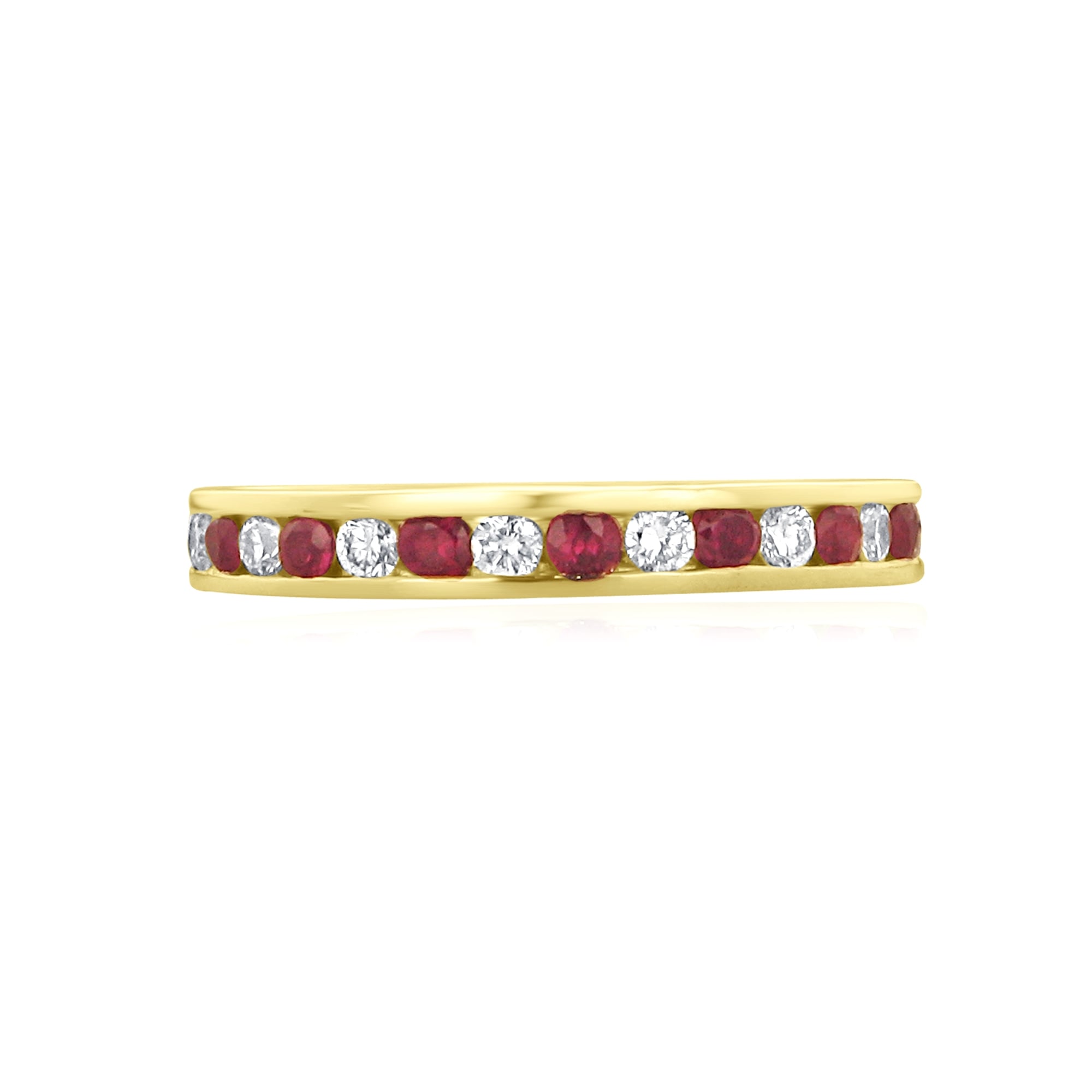 18ct Yellow Gold Ruby and Diamond Eternity Ring